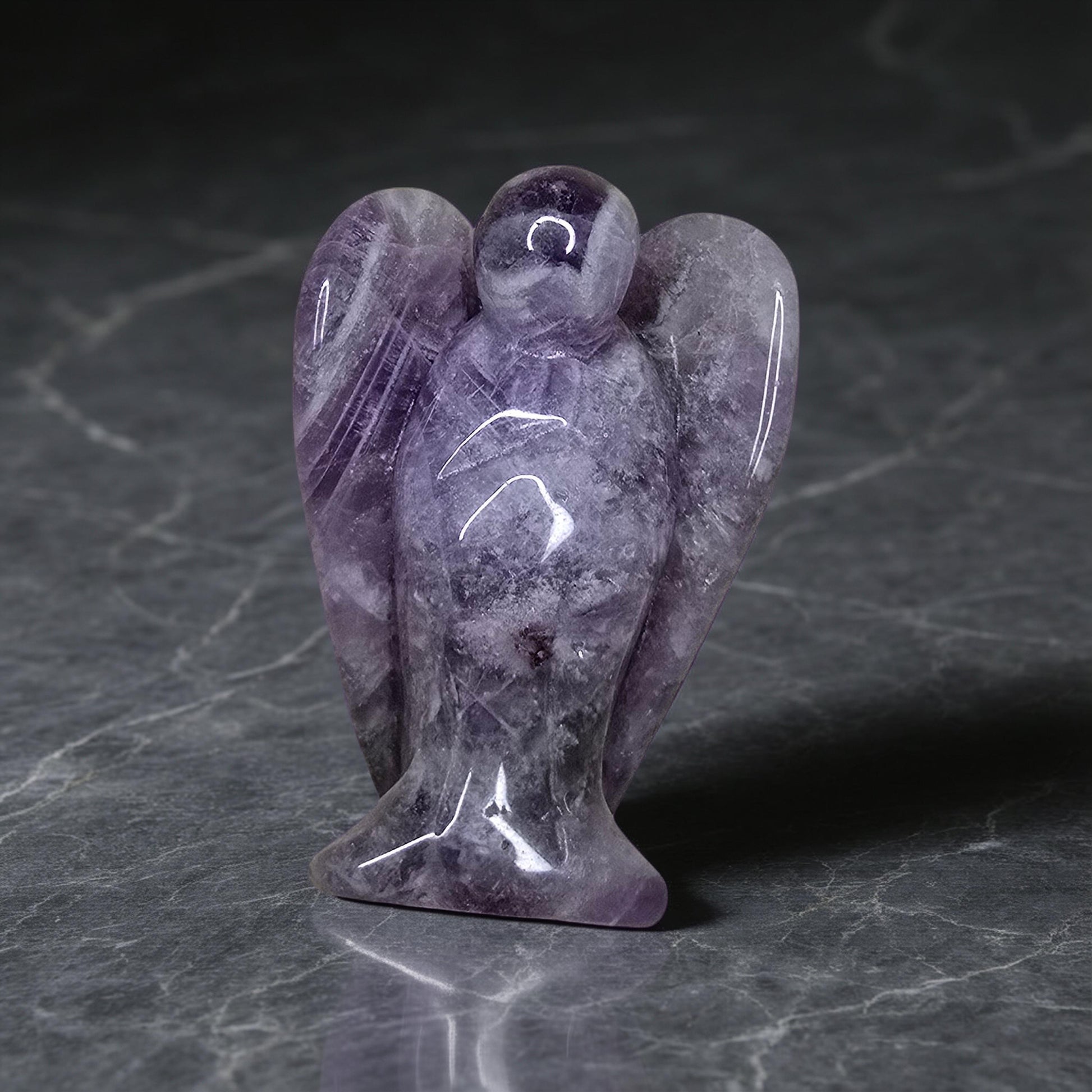 Statuette Ange 5cm en Améthyste - Protection & Spiritualité