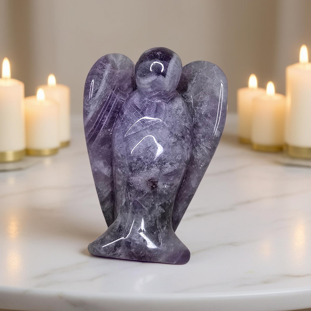 Statuette Ange 5cm en Améthyste - Protection & Spiritualité