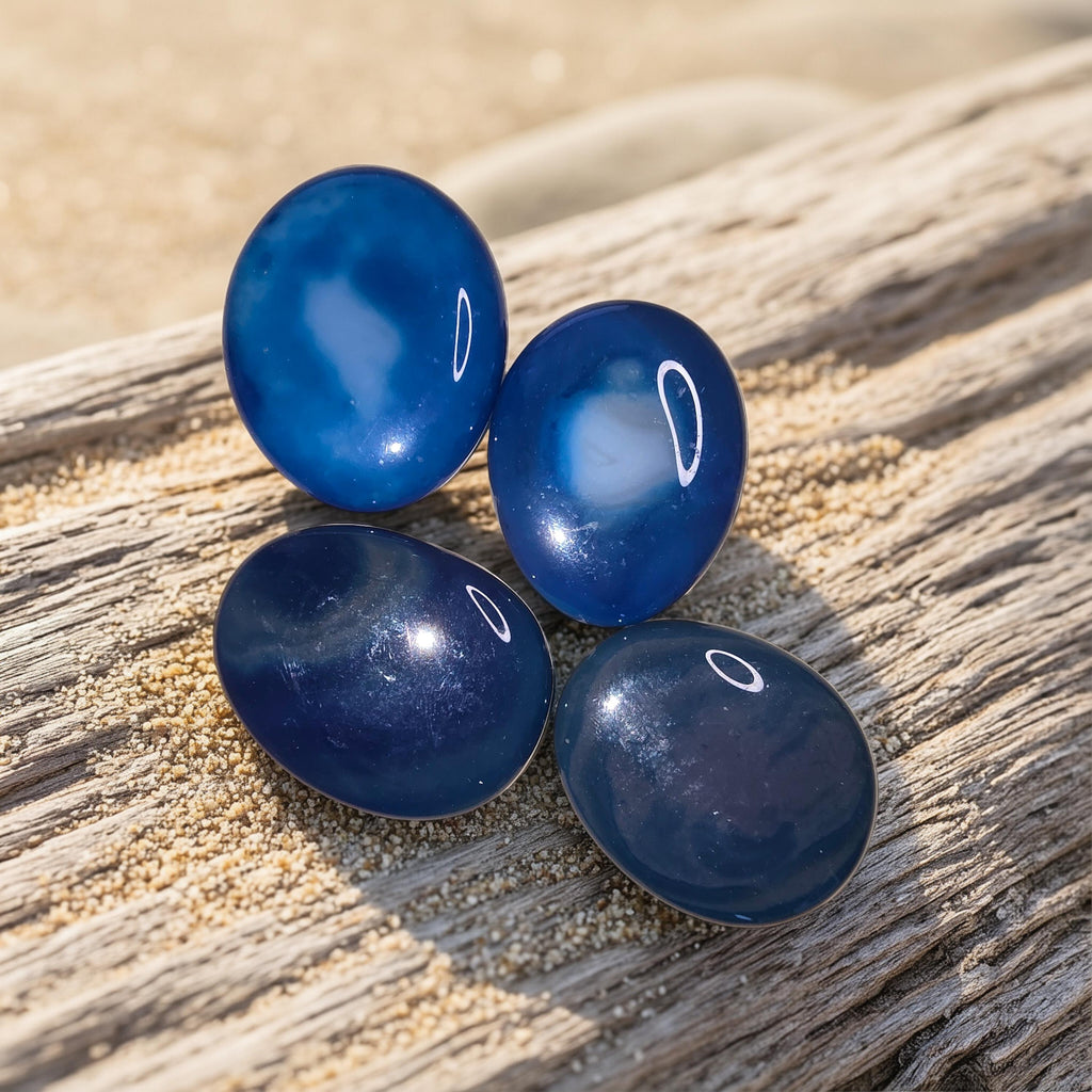 Galet Agate Bleue | Apaisement & Communication