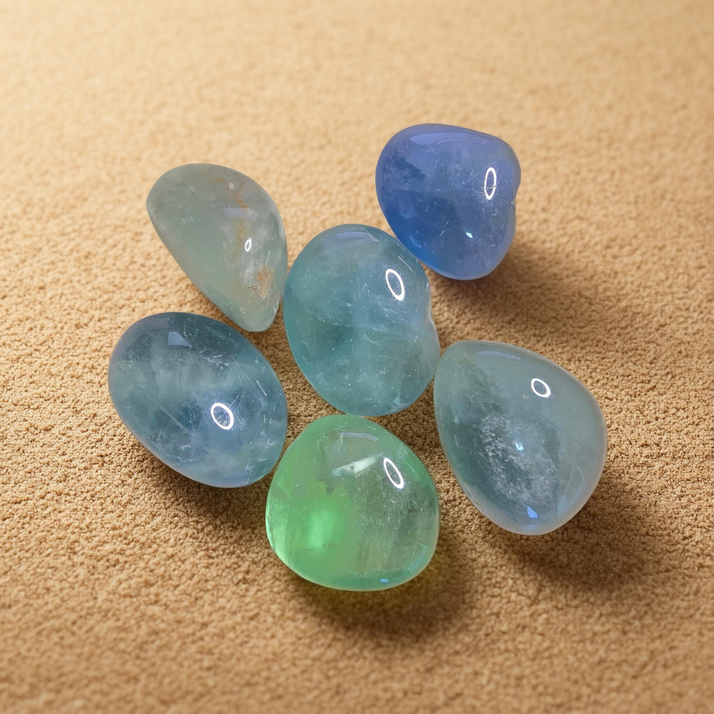 Pierre Roulée Fluorine Bleu-Verte | Concentration & Clarté Mentale