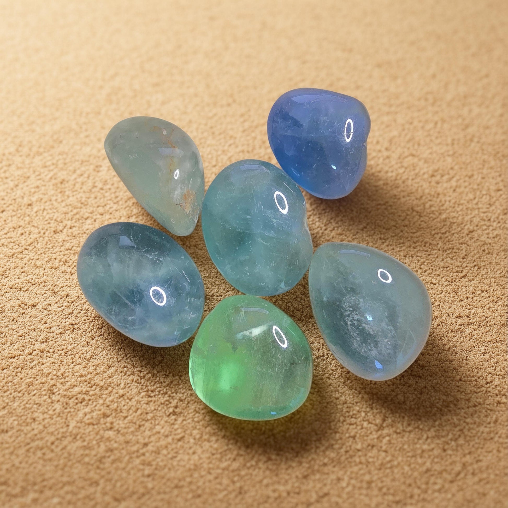 Pierre Roulée Fluorine Bleu-Verte | Concentration & Clarté Mentale