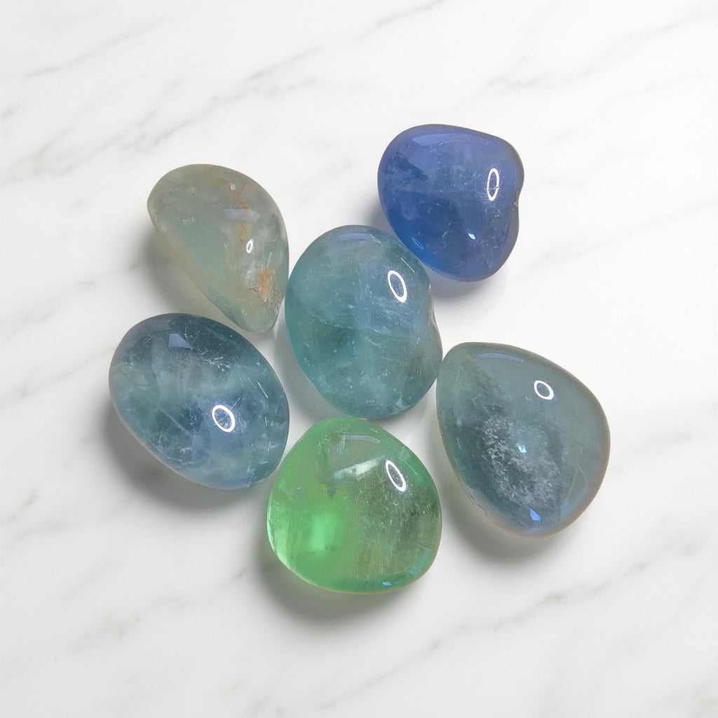 Pierre Roulée Fluorine Bleu-Verte | Concentration & Clarté Mentale