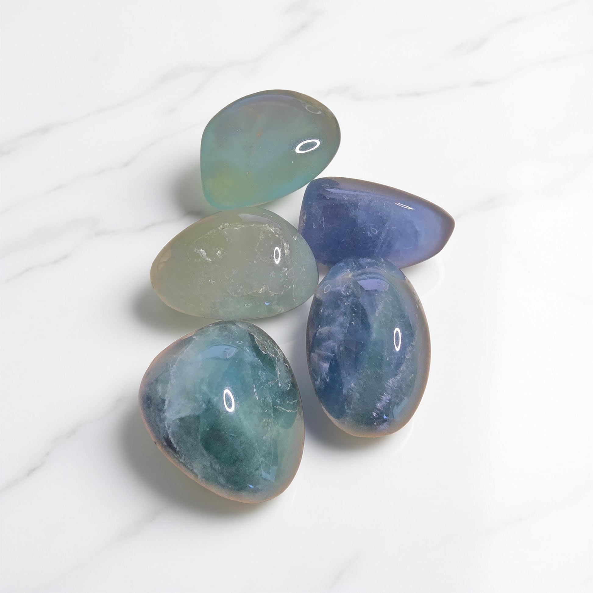 Pierre Roulée Fluorine Bleu-Verte | Concentration & Clarté Mentale