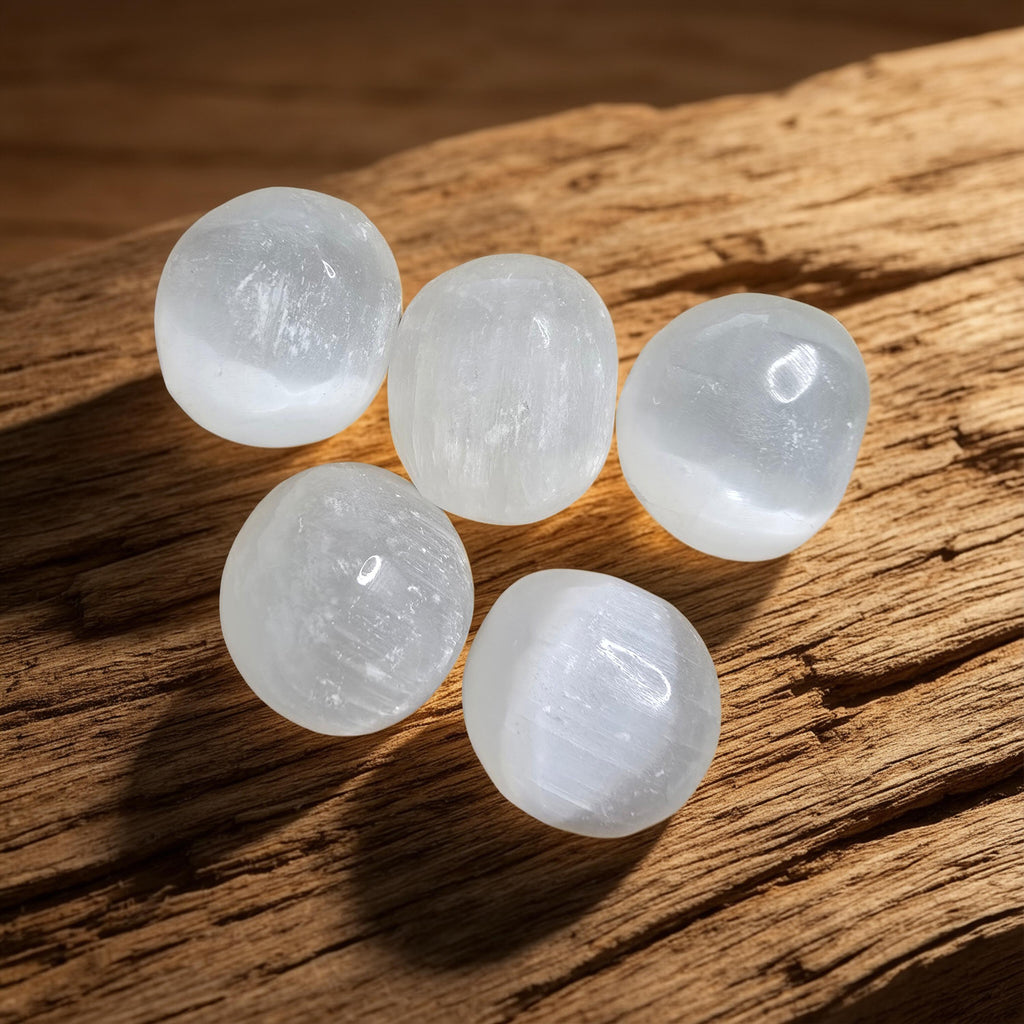 Pierre Roulée Sélénite Qualité Extra - 25 à 35 mm | Purification & Paix Intérieure