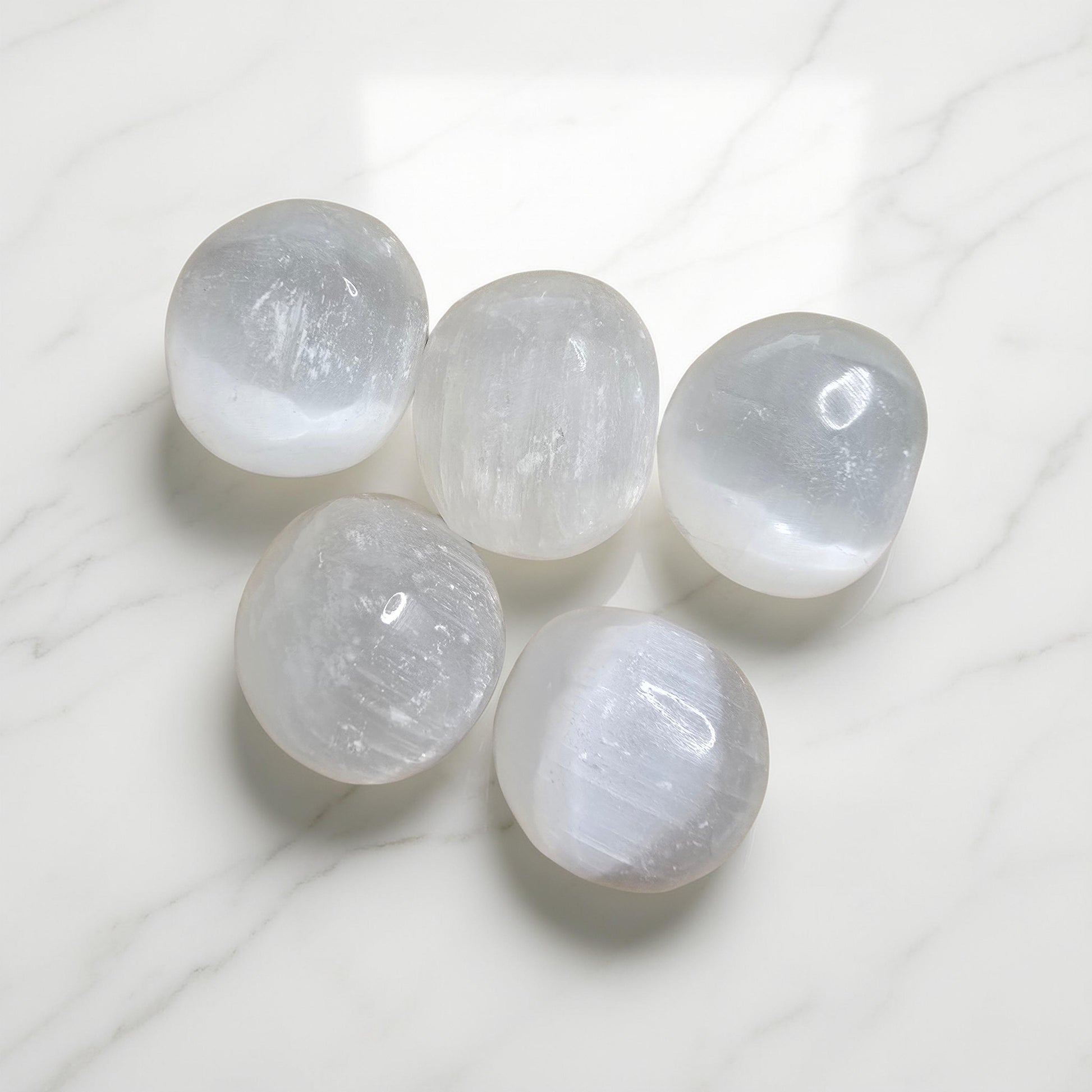 Pierre Roulée Sélénite Qualité Extra - 20 à 30 mm | Purification & Paix Intérieure