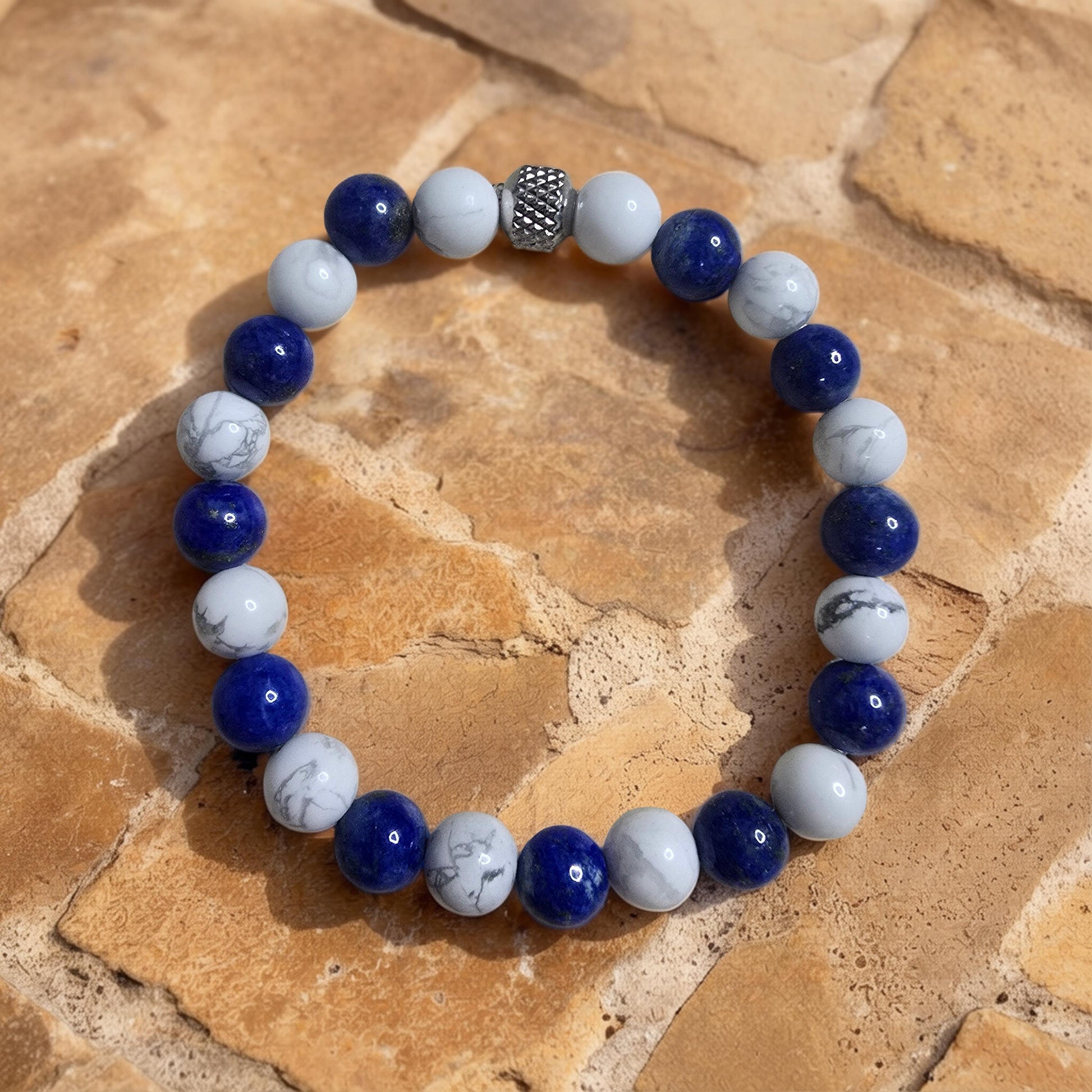 Bracelet Enfant Howlite & Lapis-Lazuli - Sérénité & Confiance