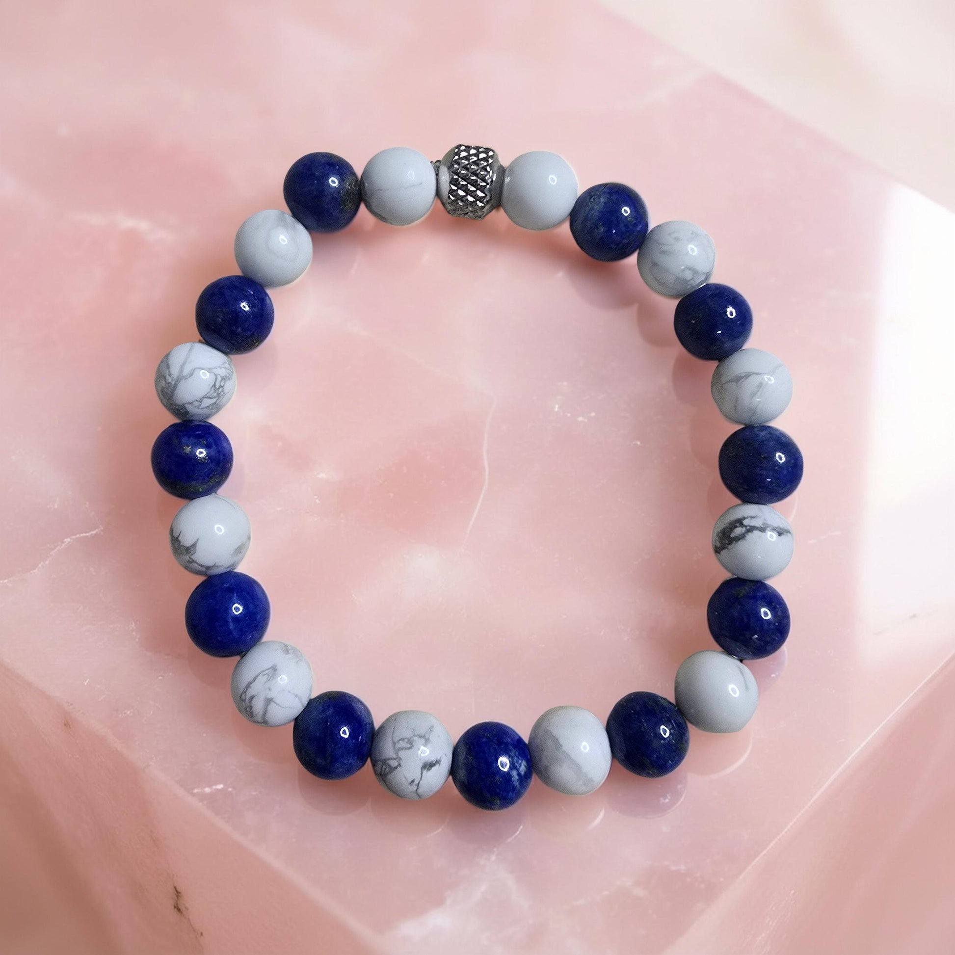 Bracelet Enfant Howlite & Lapis-Lazuli - Sérénité & Confiance