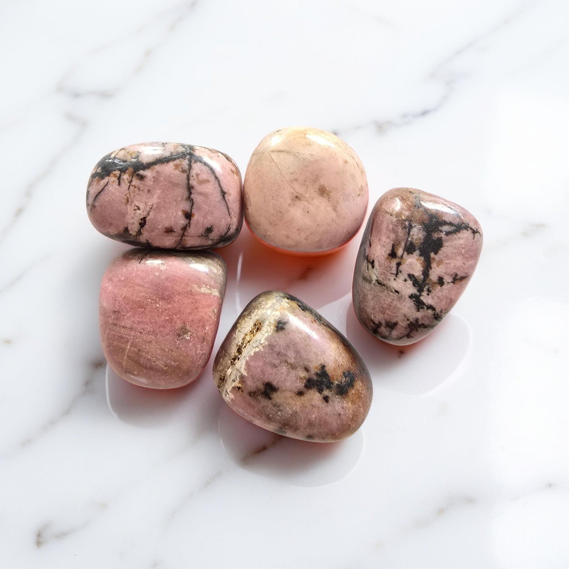 Pierre Roulée Rhodonite | Guérison Émotionnelle & Amour de Soi