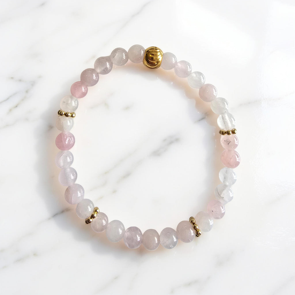 Bracelet Quartz Rose - Amour Inconditionnel & Douceur du Cœur