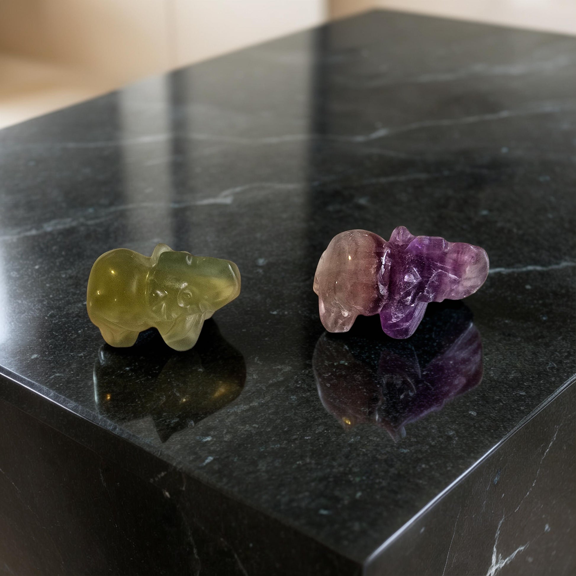 Éléphant Pierre Naturelle 40mm - Qualité Extra - Pierre Scultée