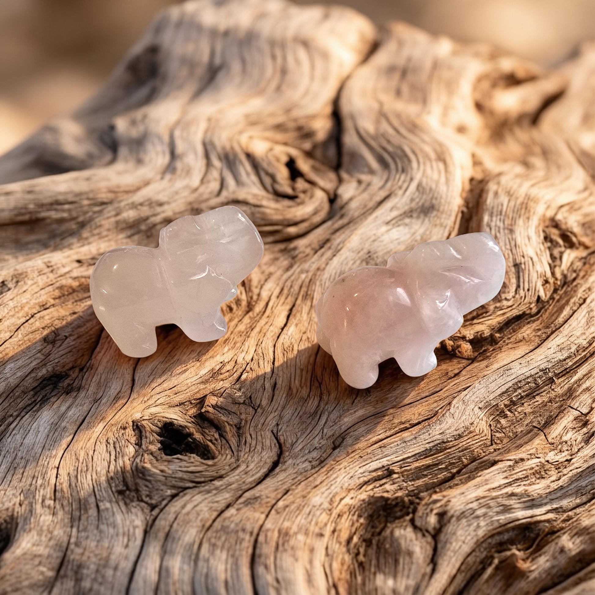 Éléphant Pierre Naturelle 40mm - Qualité Extra - Pierre Scultée