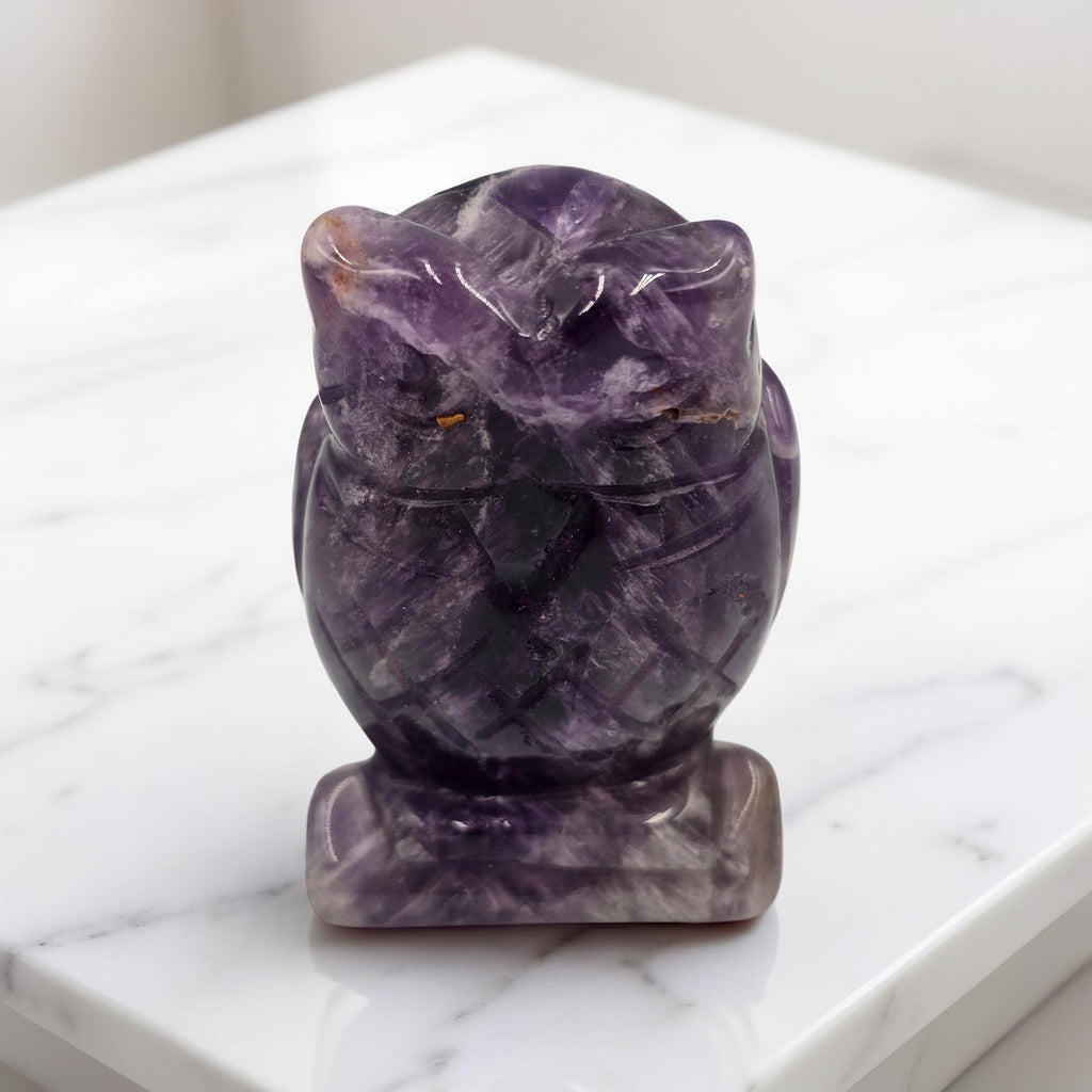 Chouette Pierre Naturelle 50mm - Sagesse & Intuition