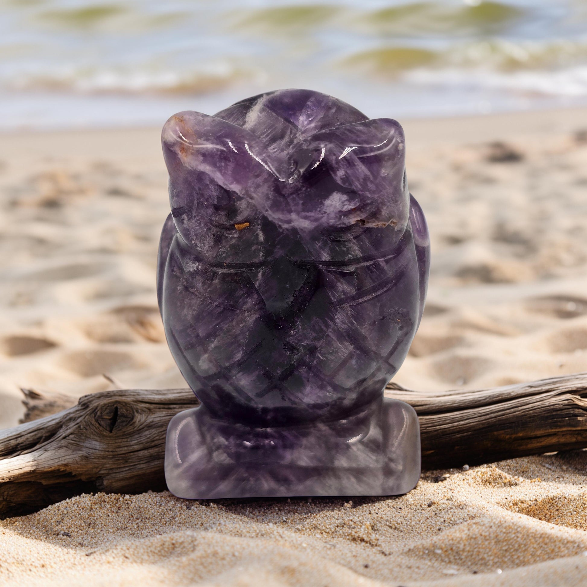 Chouette Pierre Naturelle 50mm - Sagesse & Intuition