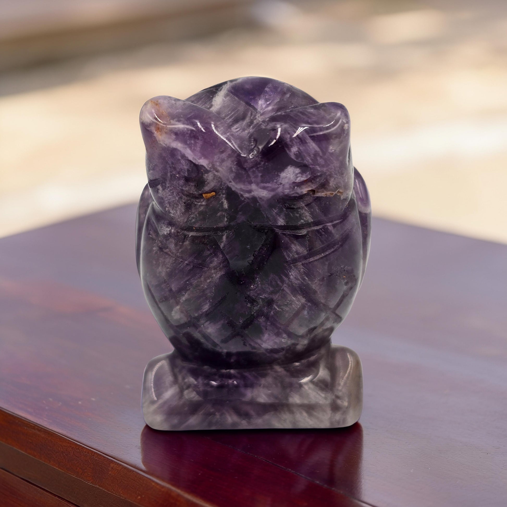 Chouette Pierre Naturelle 50mm - Sagesse & Intuition