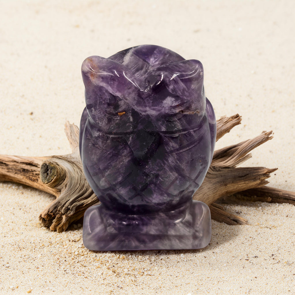 Chouette Pierre Naturelle 50mm - Sagesse & Intuition