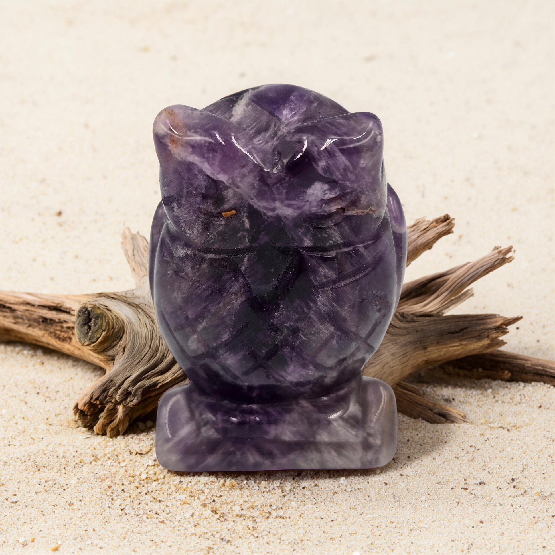 Chouette Pierre Naturelle 50mm - Sagesse & Intuition