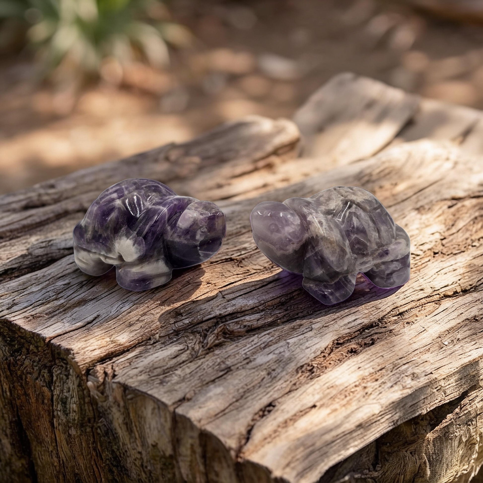 Tortue Améthyste 50mm - Longévité & Sagesse Spirituelle