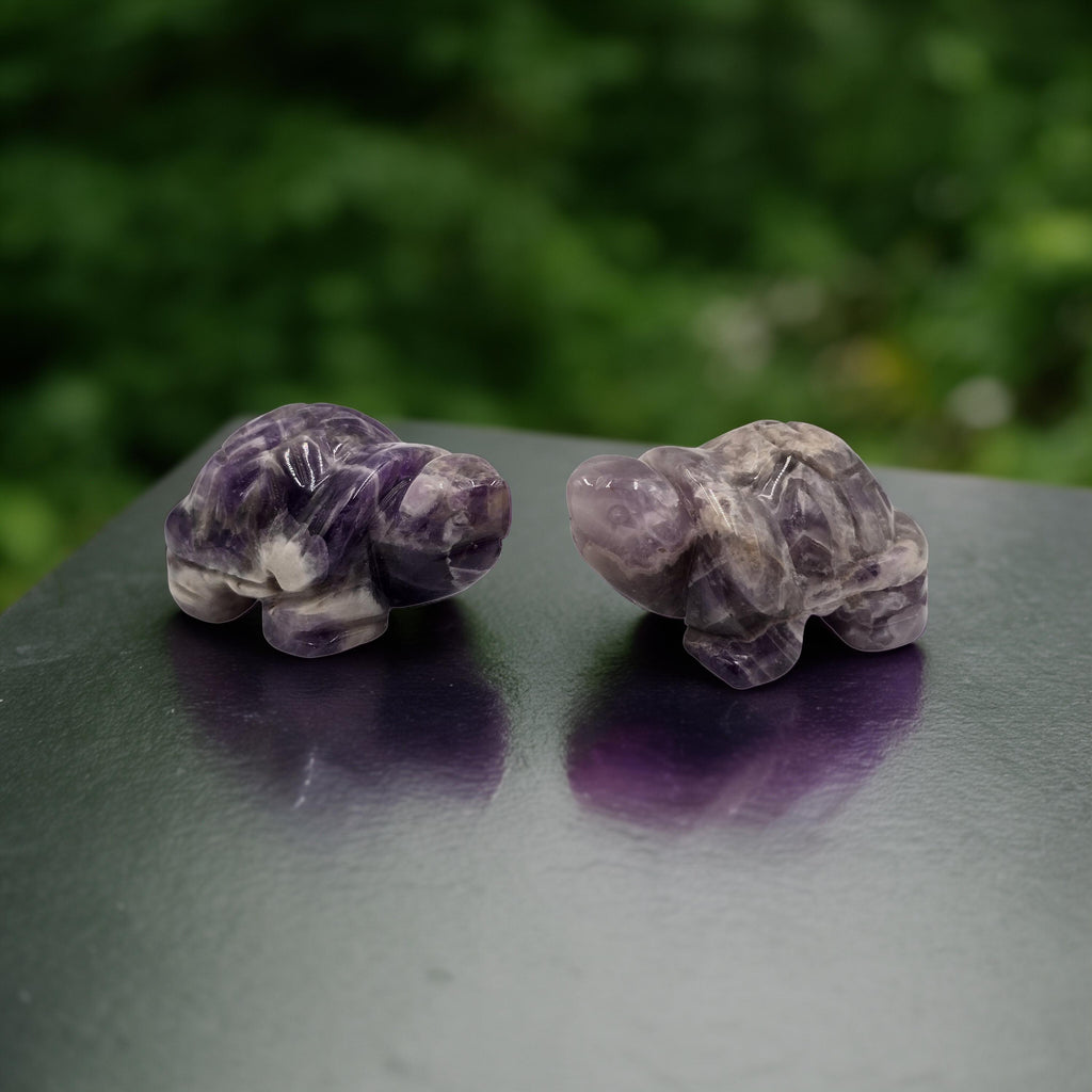 Tortue Améthyste 50mm - Longévité & Sagesse Spirituelle