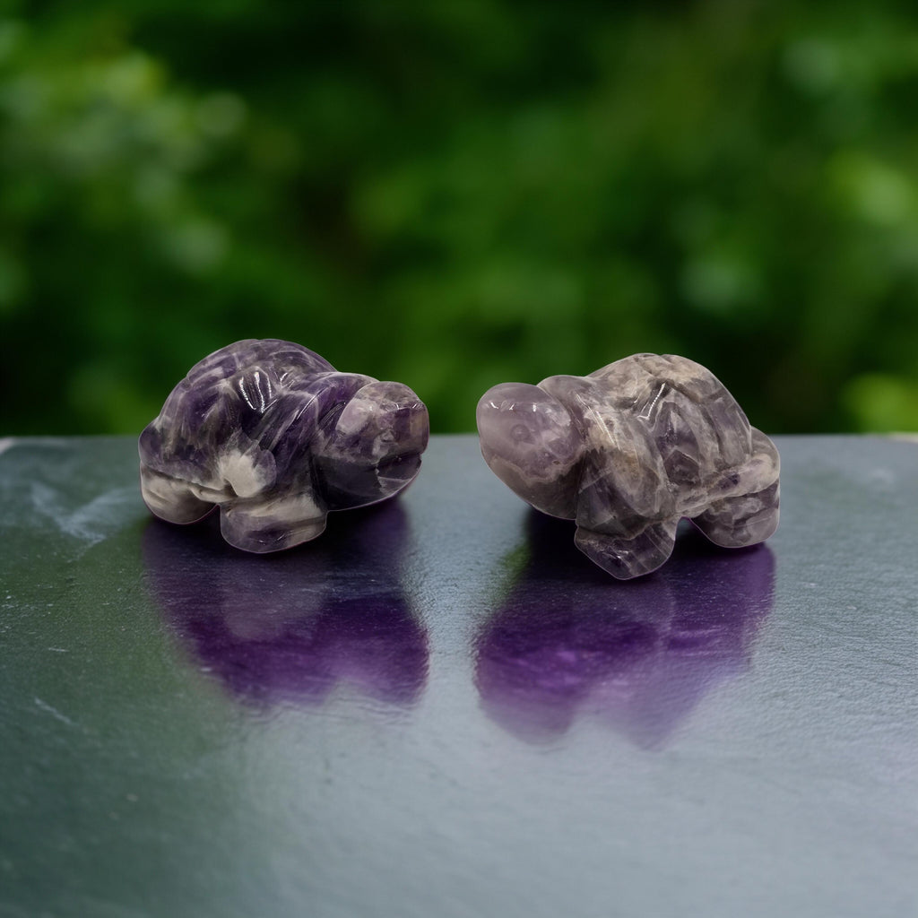 Tortue Améthyste 50mm - Longévité & Sagesse Spirituelle