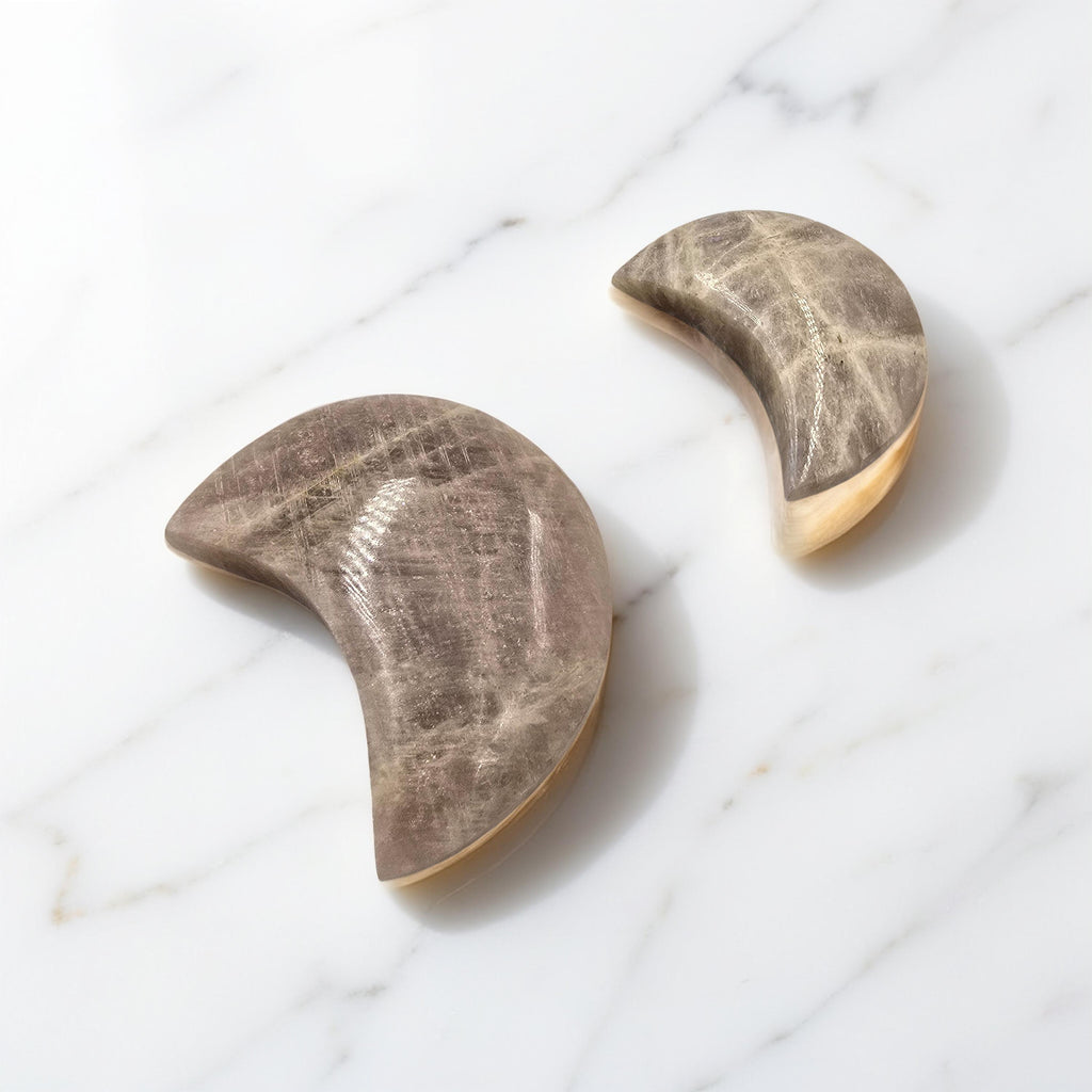 Croissant de Lune Pierre de Lune Beige - Qualité Extra