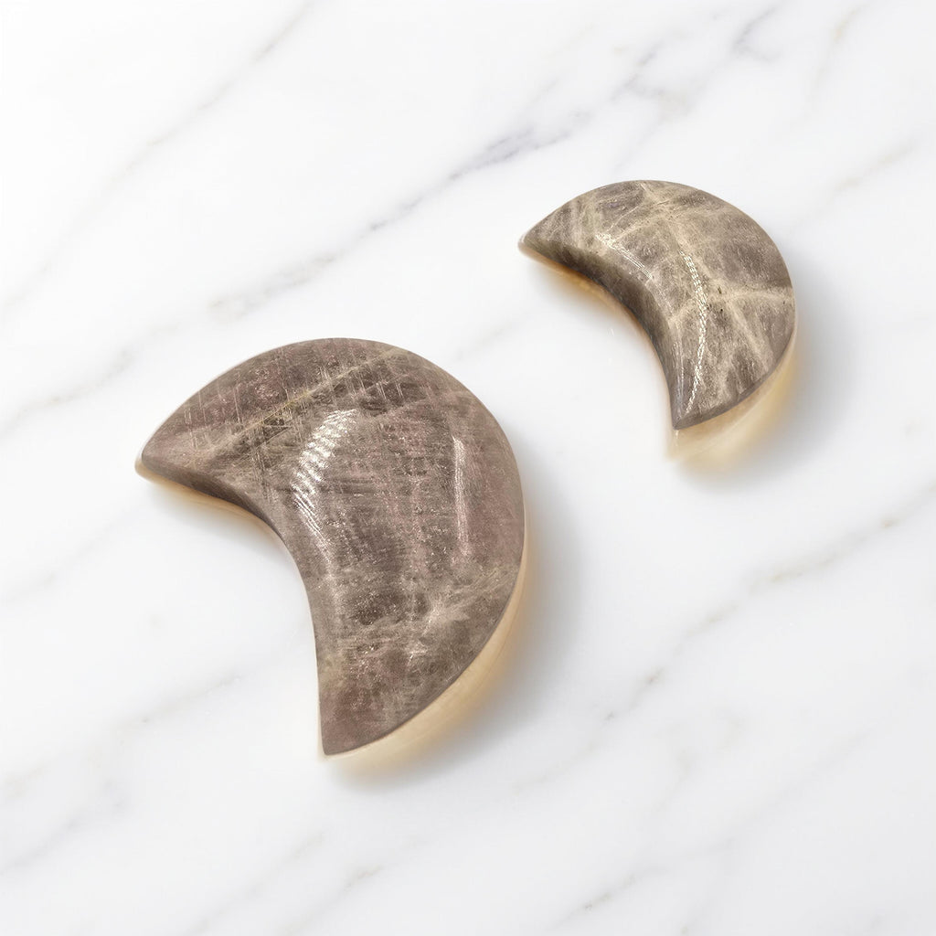 Croissant de Lune Pierre de Lune Beige - Qualité Extra