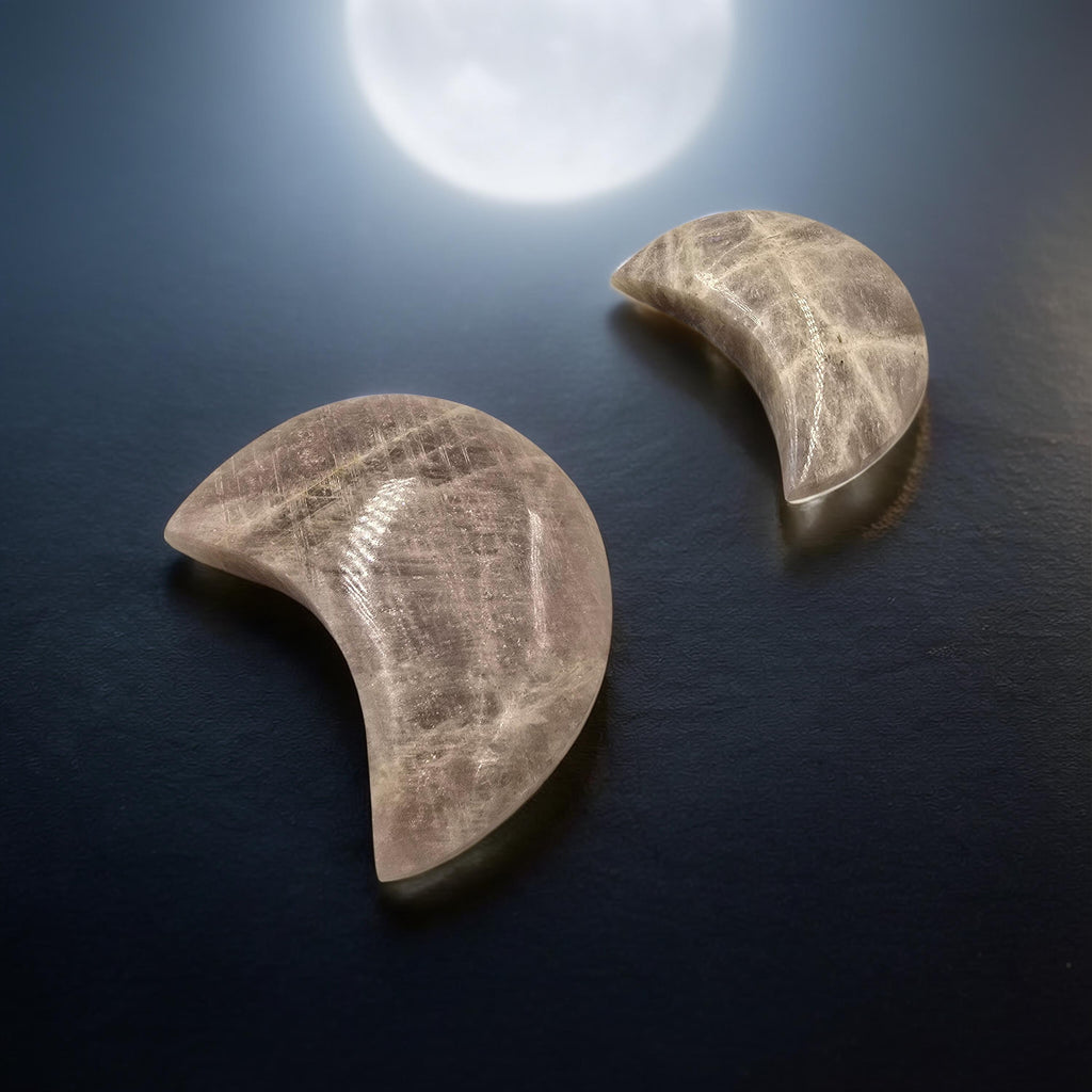 Croissant de Lune Pierre de Lune Beige - Qualité Extra