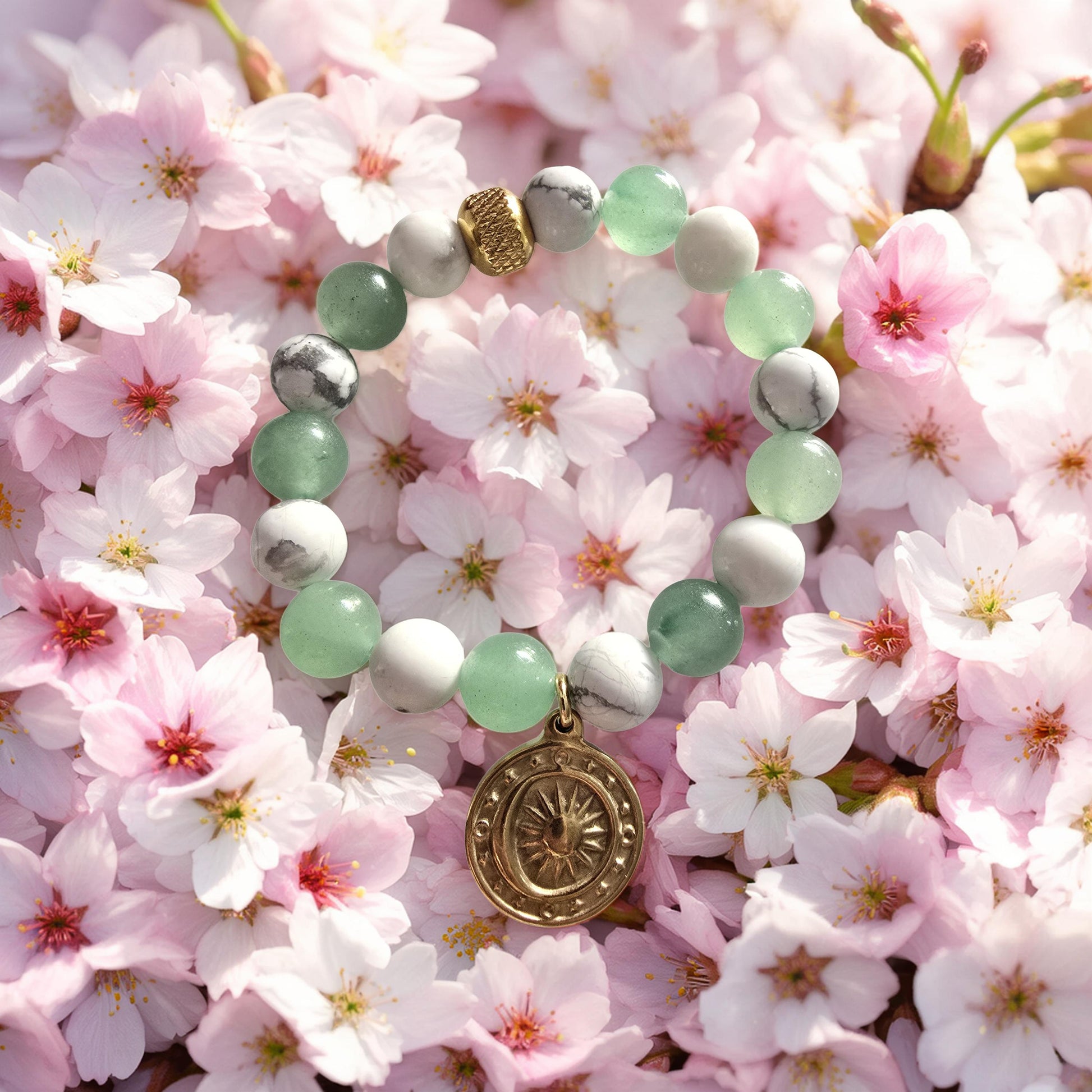 Bracelet Calme Absolu - Aventurine & Howlite