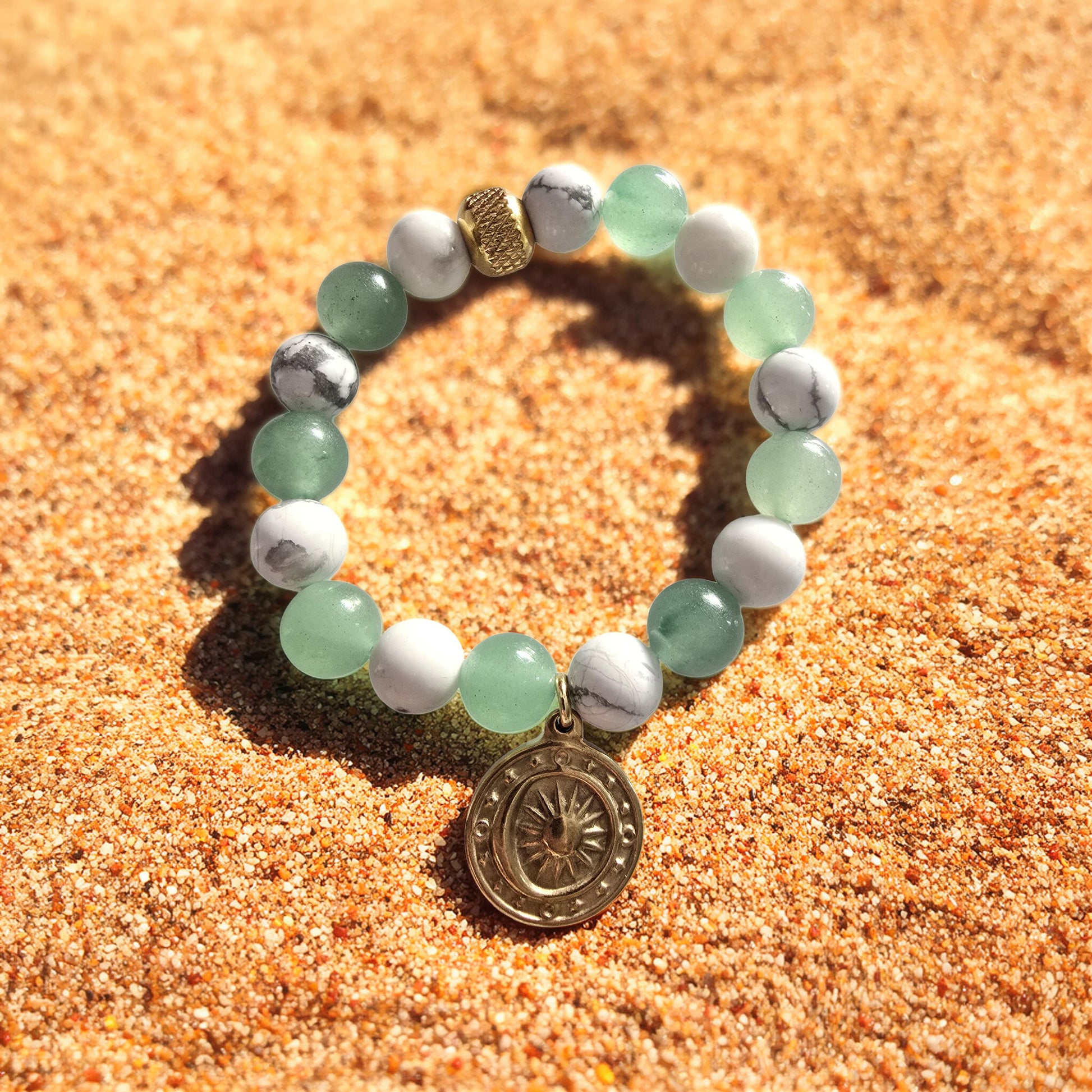 Bracelet Calme Absolu - Aventurine & Howlite