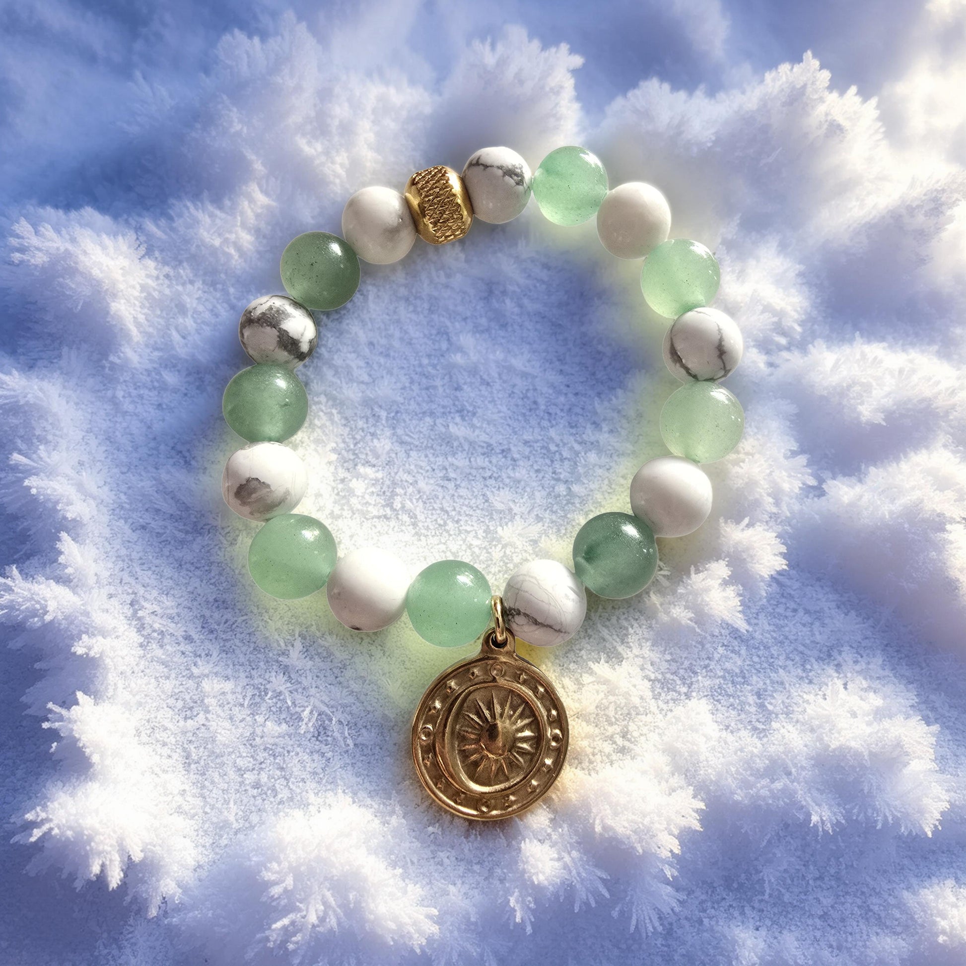Bracelet Calme Absolu - Aventurine & Howlite