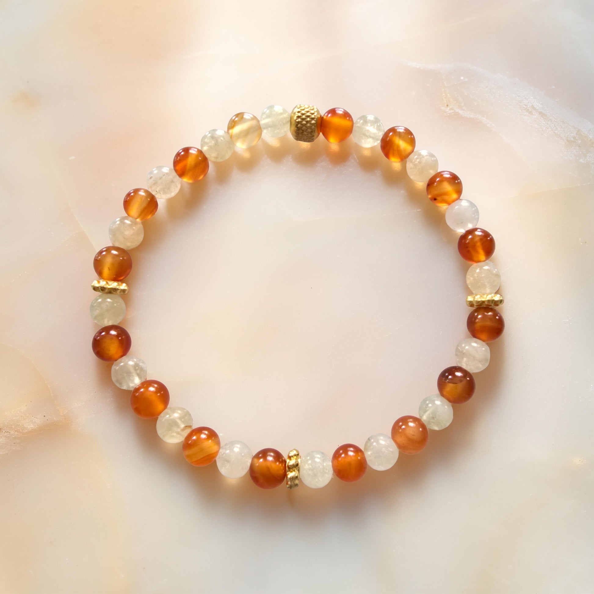 Bracelet Énergie - Citrine & Cornaline