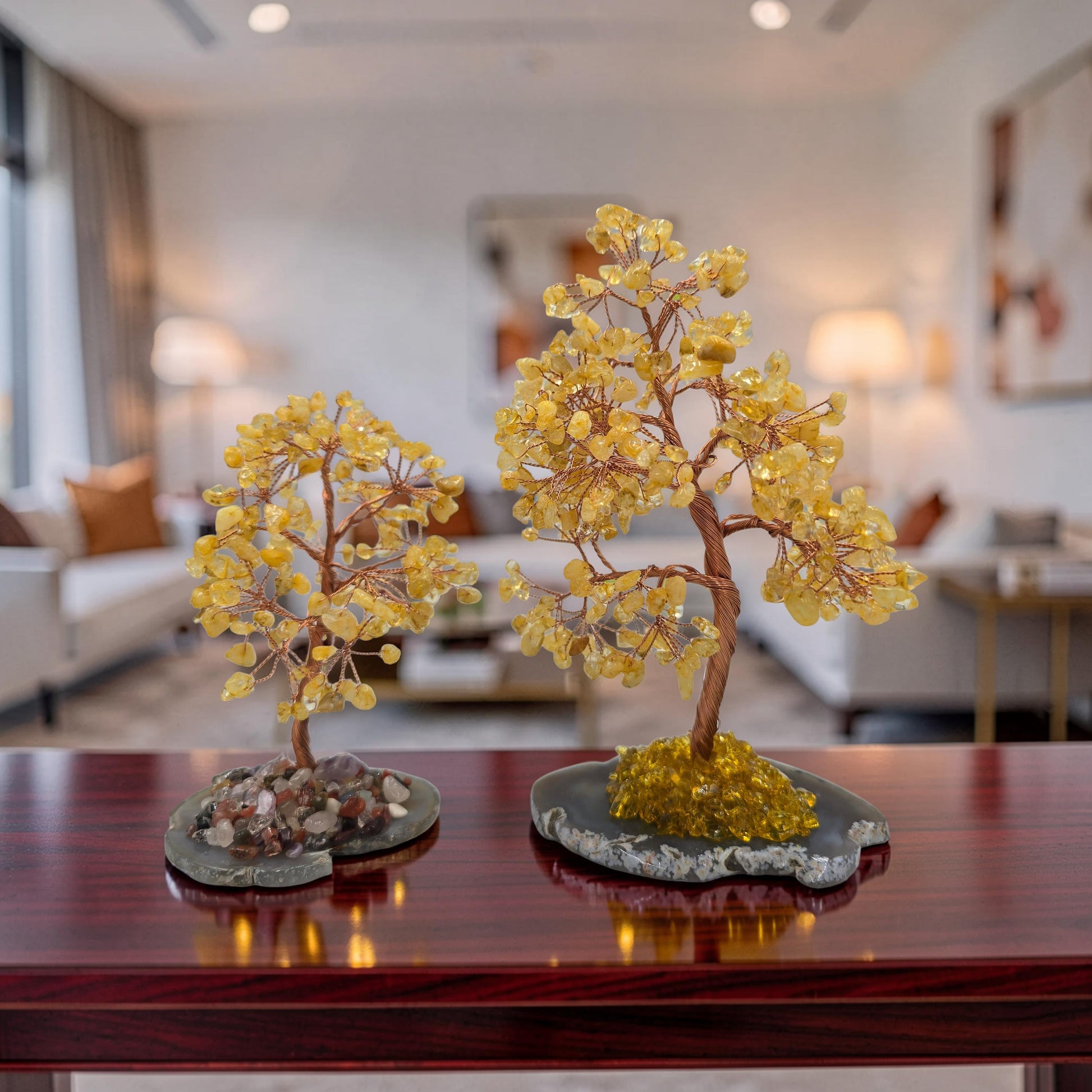 Arbre de Citrine Naturelle - Pétales de Pierre