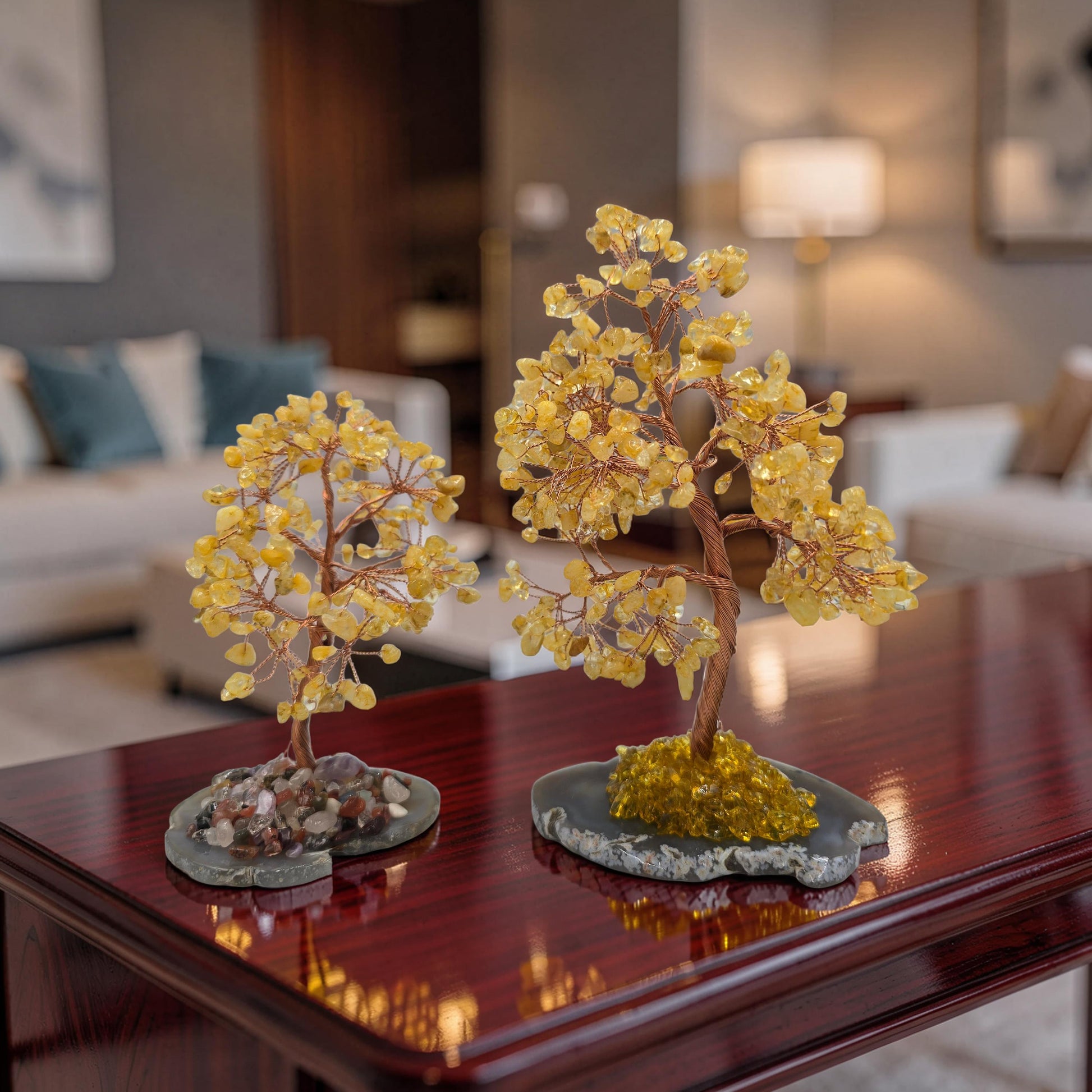 Arbre de Citrine Naturelle - Pétales de Pierre