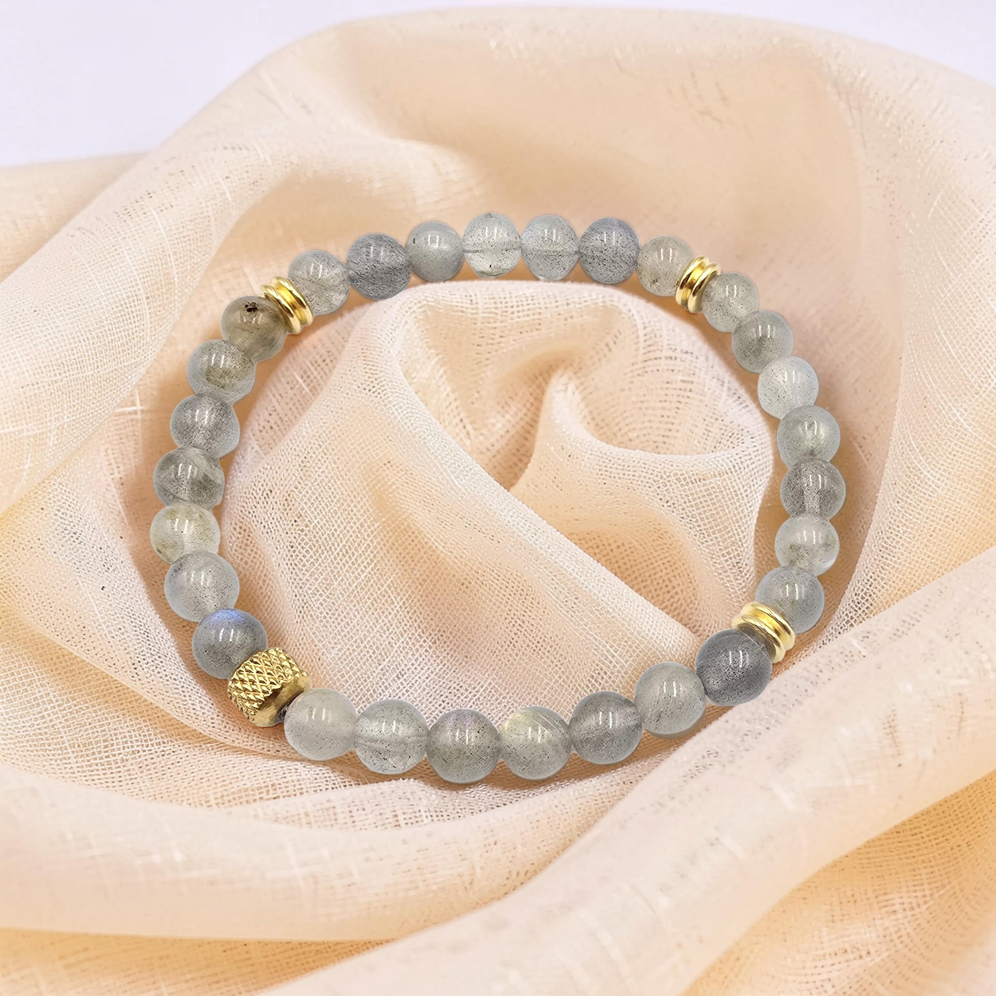 Bracelet Labradorite - Protection Énergétique & Apaisement Cutané