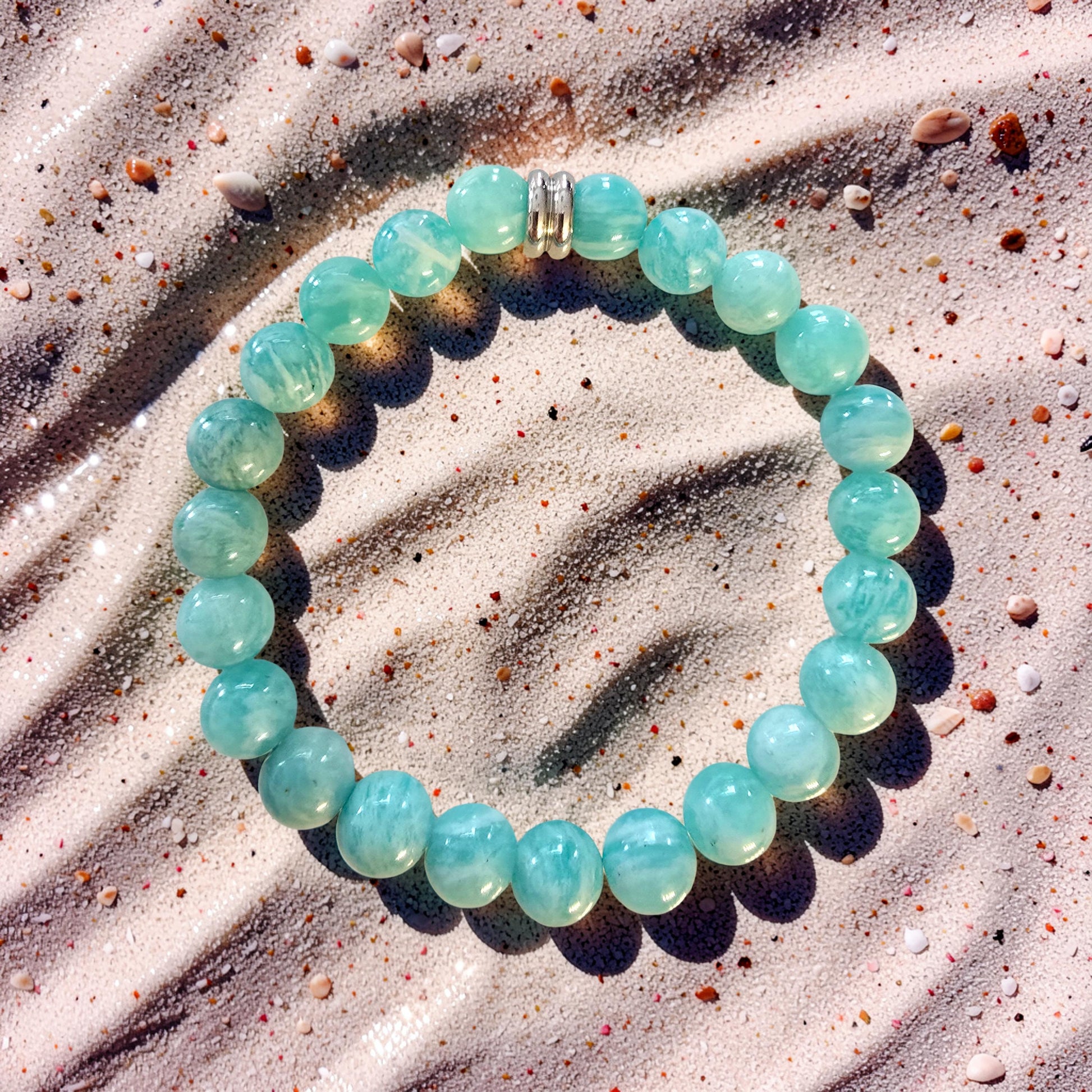 Bracelet AUTHENTICITÉ - Amazonite Pierres Naturelles | Apaisement & Expression de Soi