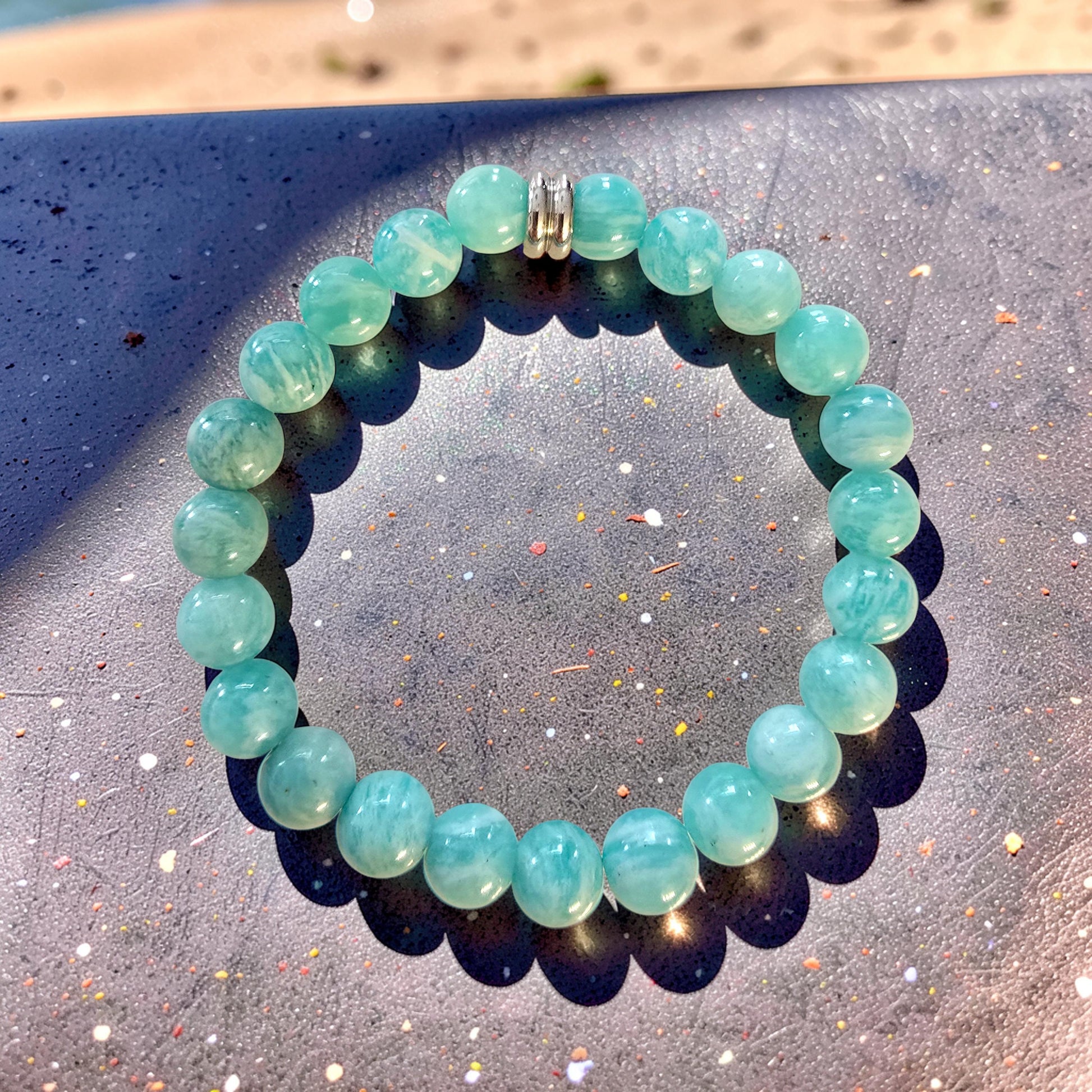 Bracelet AUTHENTICITÉ - Amazonite Pierres Naturelles | Apaisement & Expression de Soi