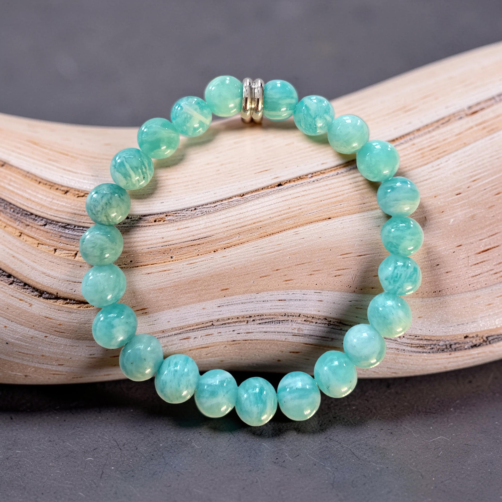 Bracelet AUTHENTICITÉ - Amazonite Pierres Naturelles | Apaisement & Expression de Soi