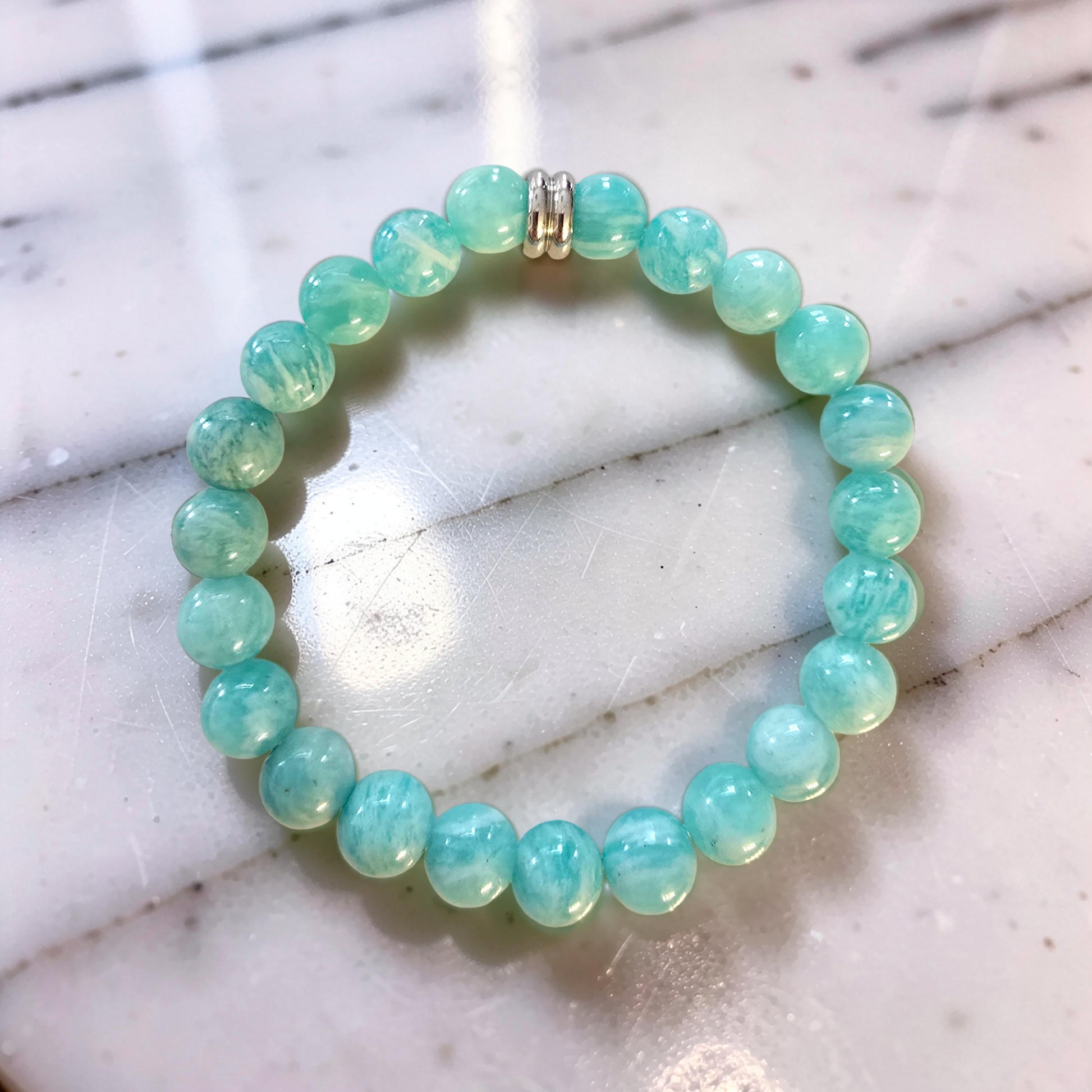 Bracelet AUTHENTICITÉ - Amazonite Pierres Naturelles | Apaisement & Expression de Soi