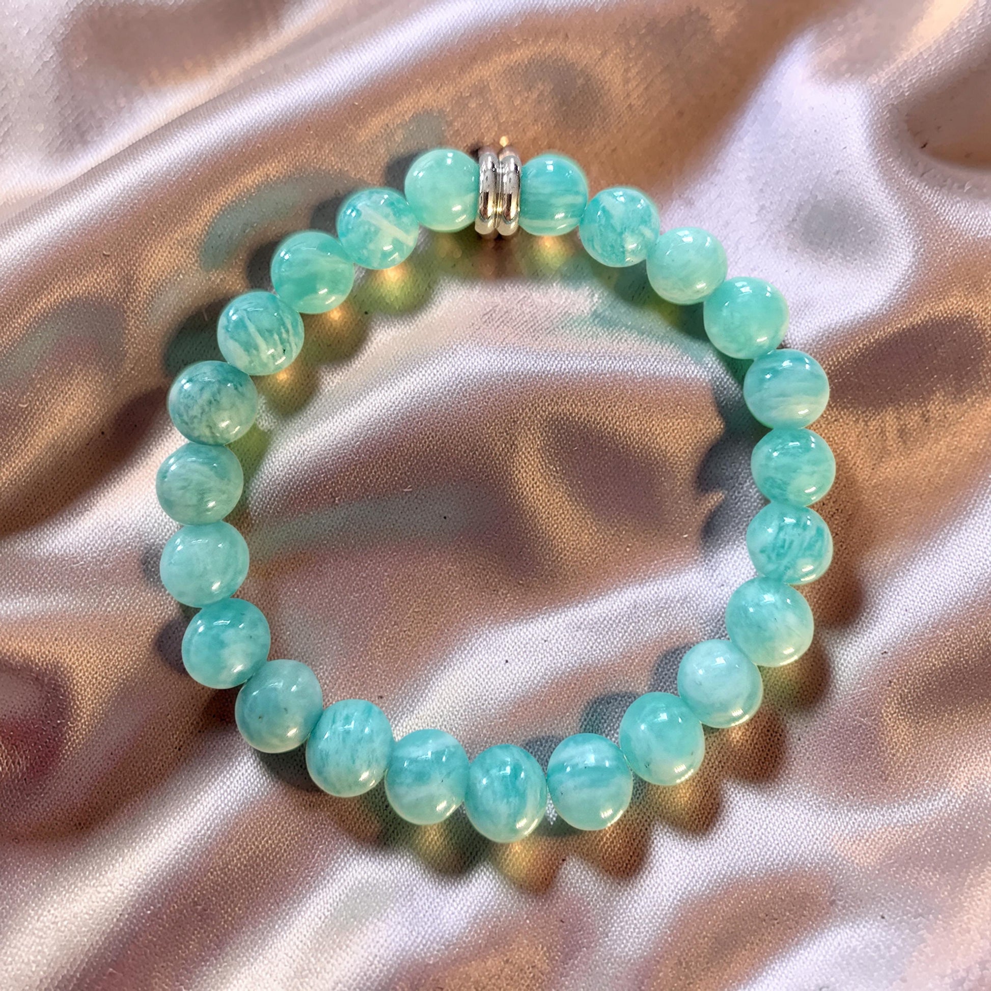 Bracelet AUTHENTICITÉ - Amazonite Pierres Naturelles | Apaisement & Expression de Soi
