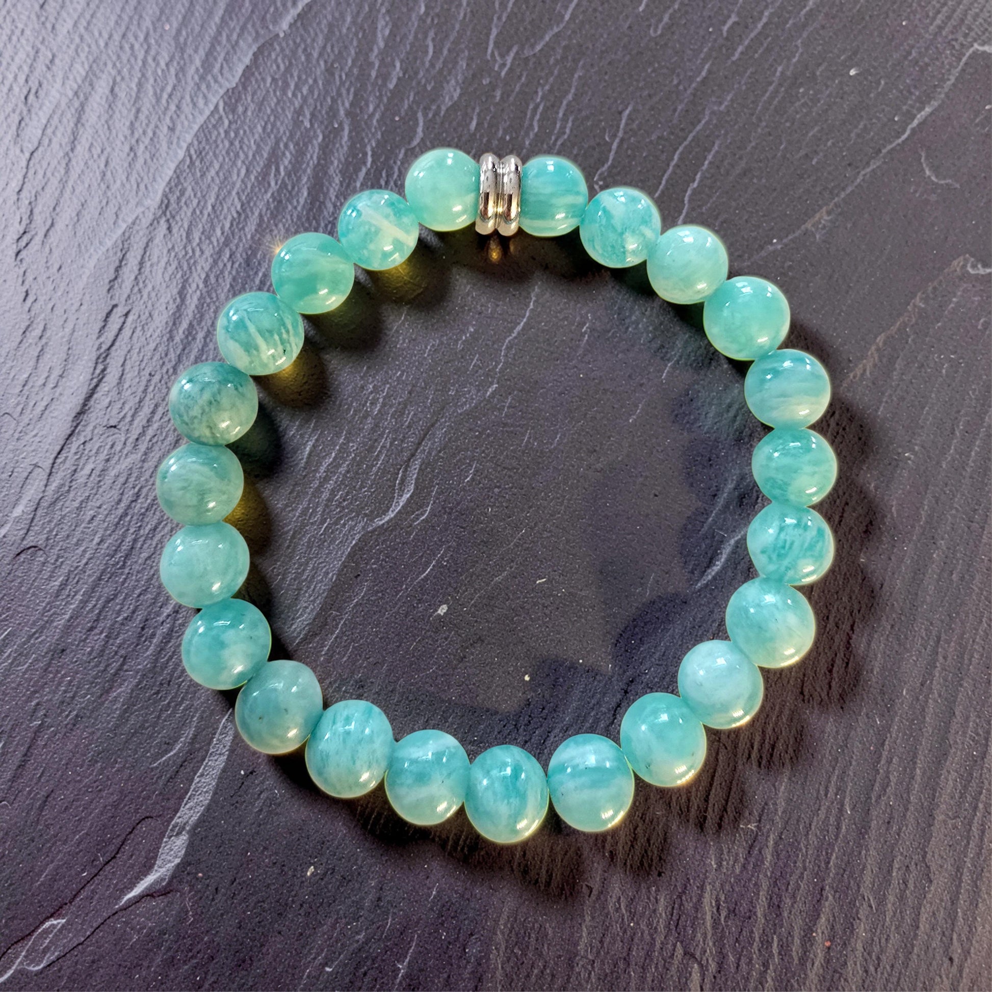 Bracelet AUTHENTICITÉ - Amazonite Pierres Naturelles | Apaisement & Expression de Soi