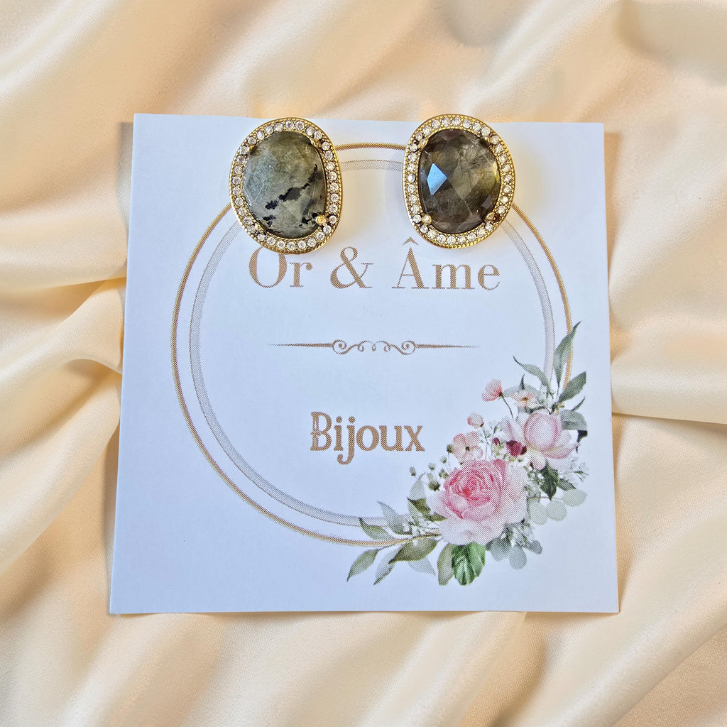 Parure ZENA - Labradorite | Collier & Bague