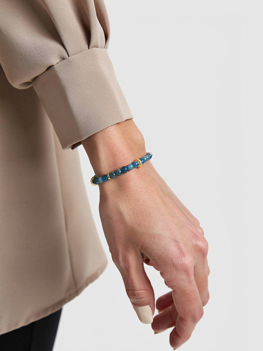 Bracelet Communication | Apatite Bleue Naturelle