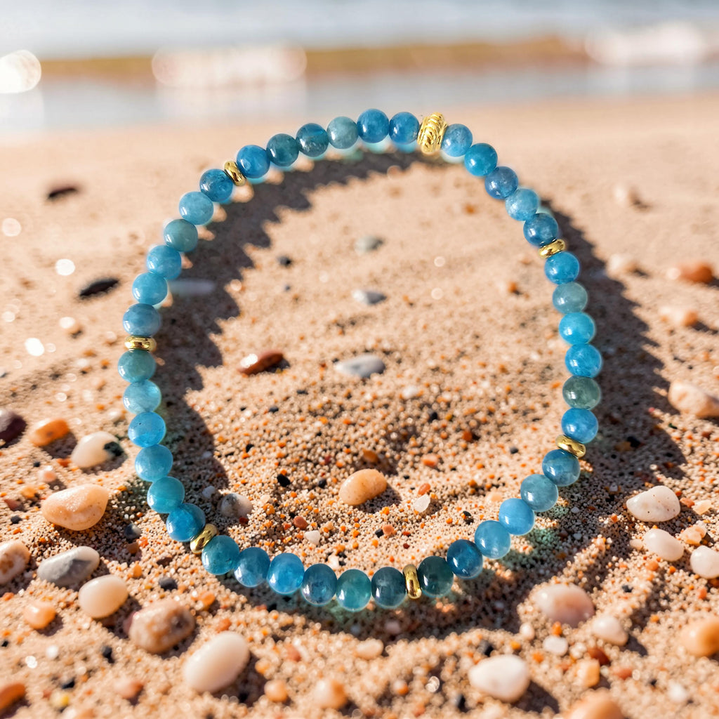 Bracelet Communication | Apatite Bleue Naturelle