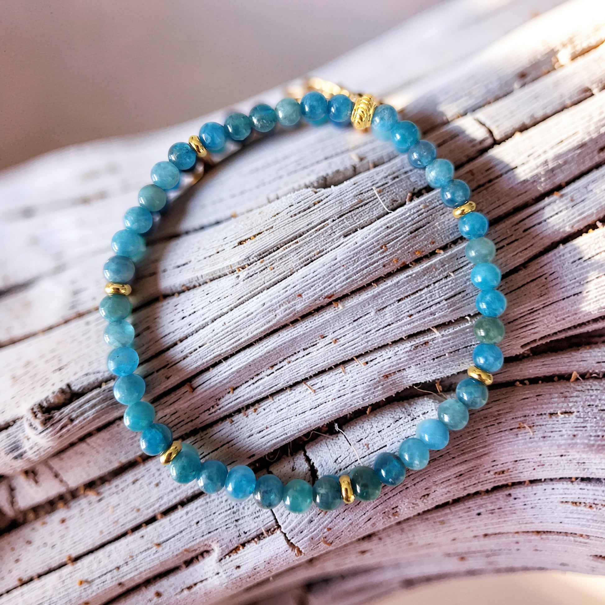Bracelet Communication | Apatite Bleue Naturelle