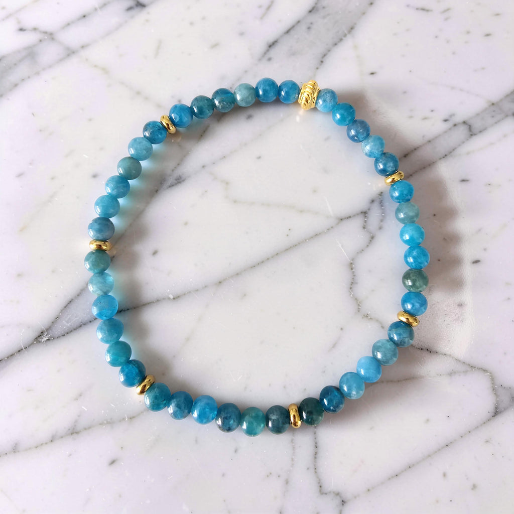 Bracelet Communication | Apatite Bleue Naturelle