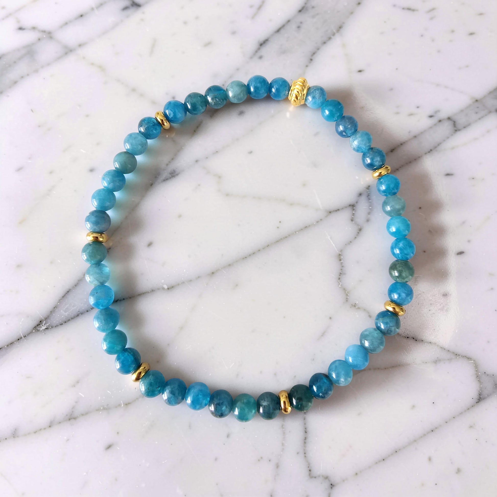 Bracelet Communication | Apatite Bleue Naturelle