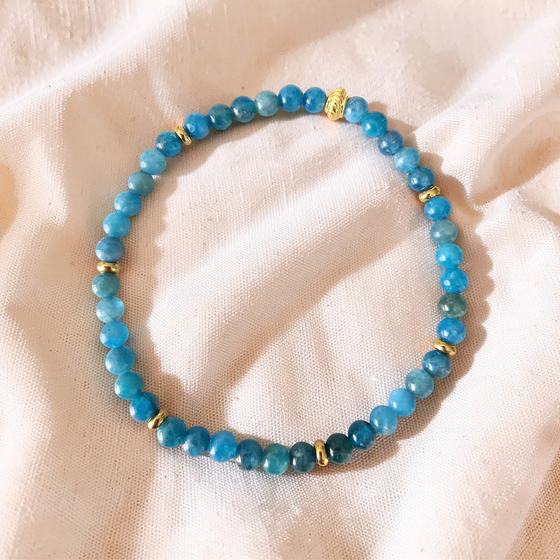 Bracelet Communication | Apatite Bleue Naturelle