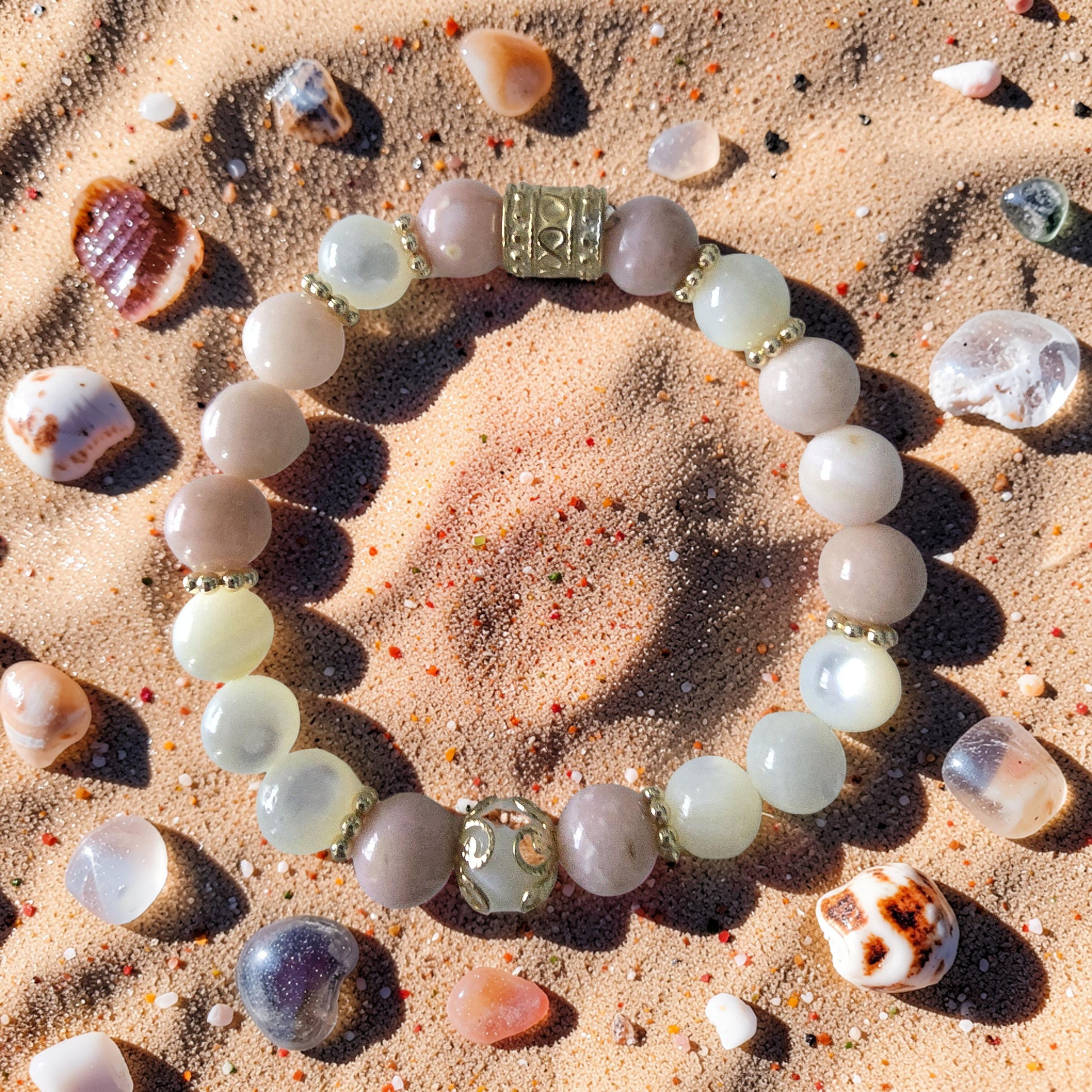 Bracelet Opaline- Nacre et Opale rose