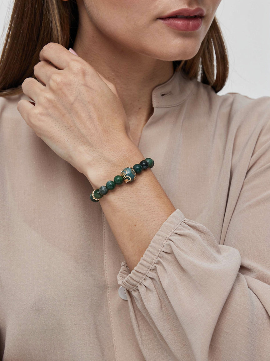 SYLVIA – Bracelet Agate Mousse