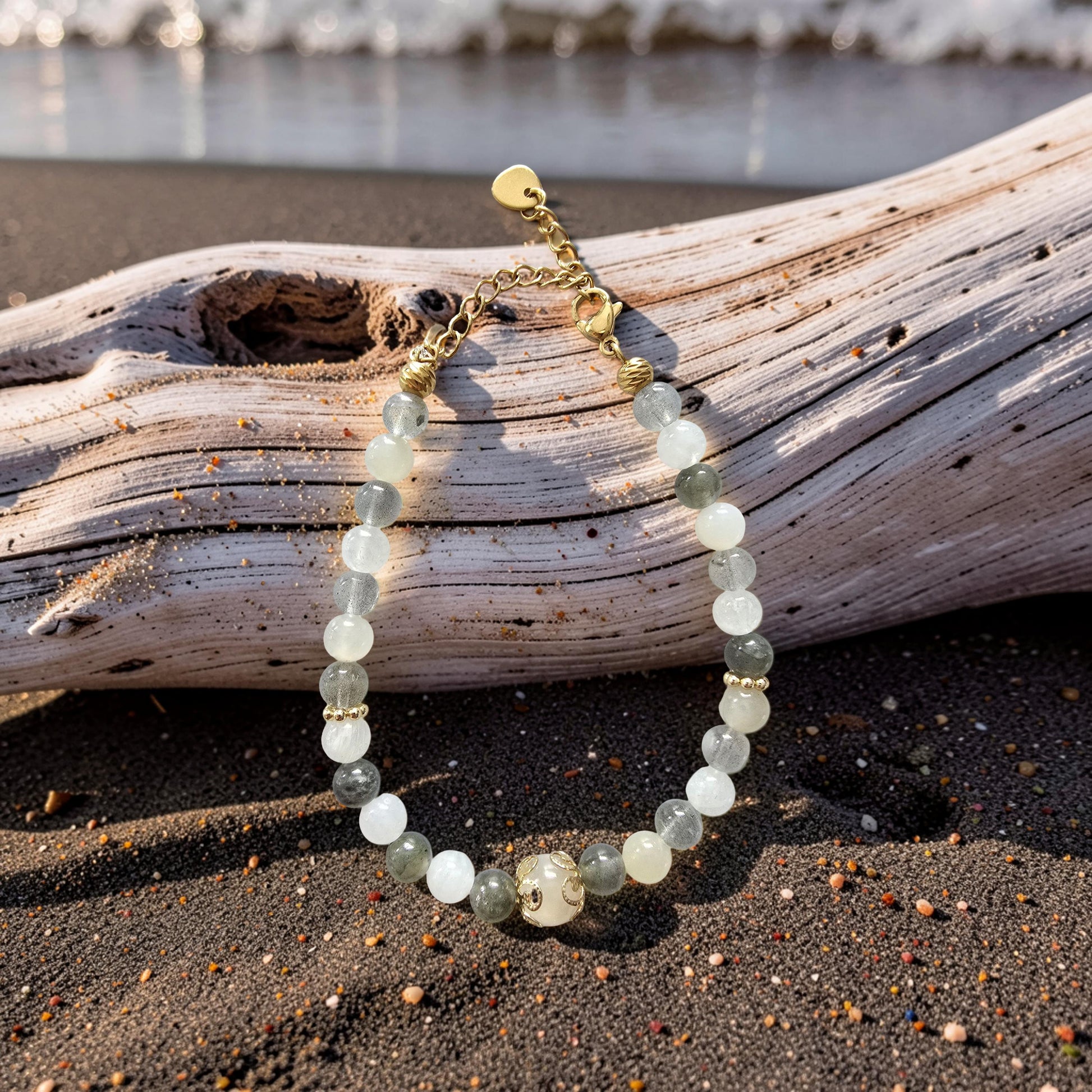 Bracelet Aëlys – Labradorite & Pierre de Lune