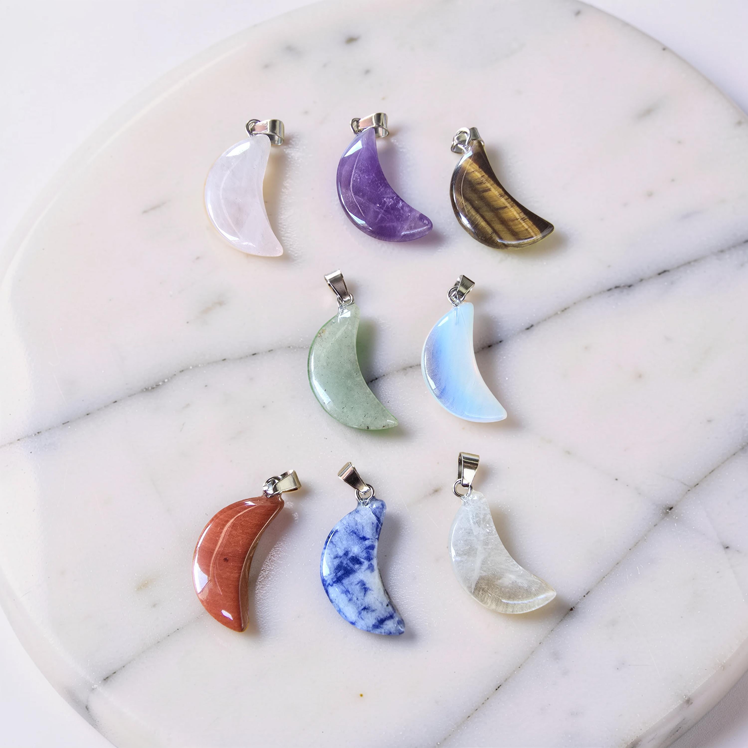 Pendentif Pierre Naturelle au Choix – Forme & Pierre Personnalisées